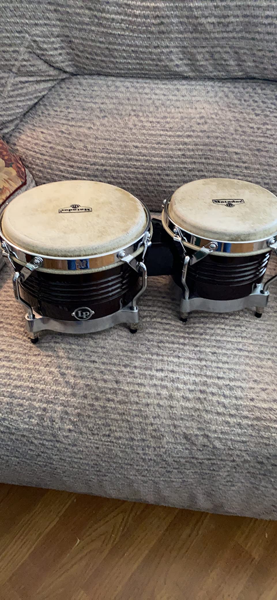 Latin Percussion M201 LP Matador Wood Bongos - Dark Brown/Chrome 8.625-inch customer photo 1