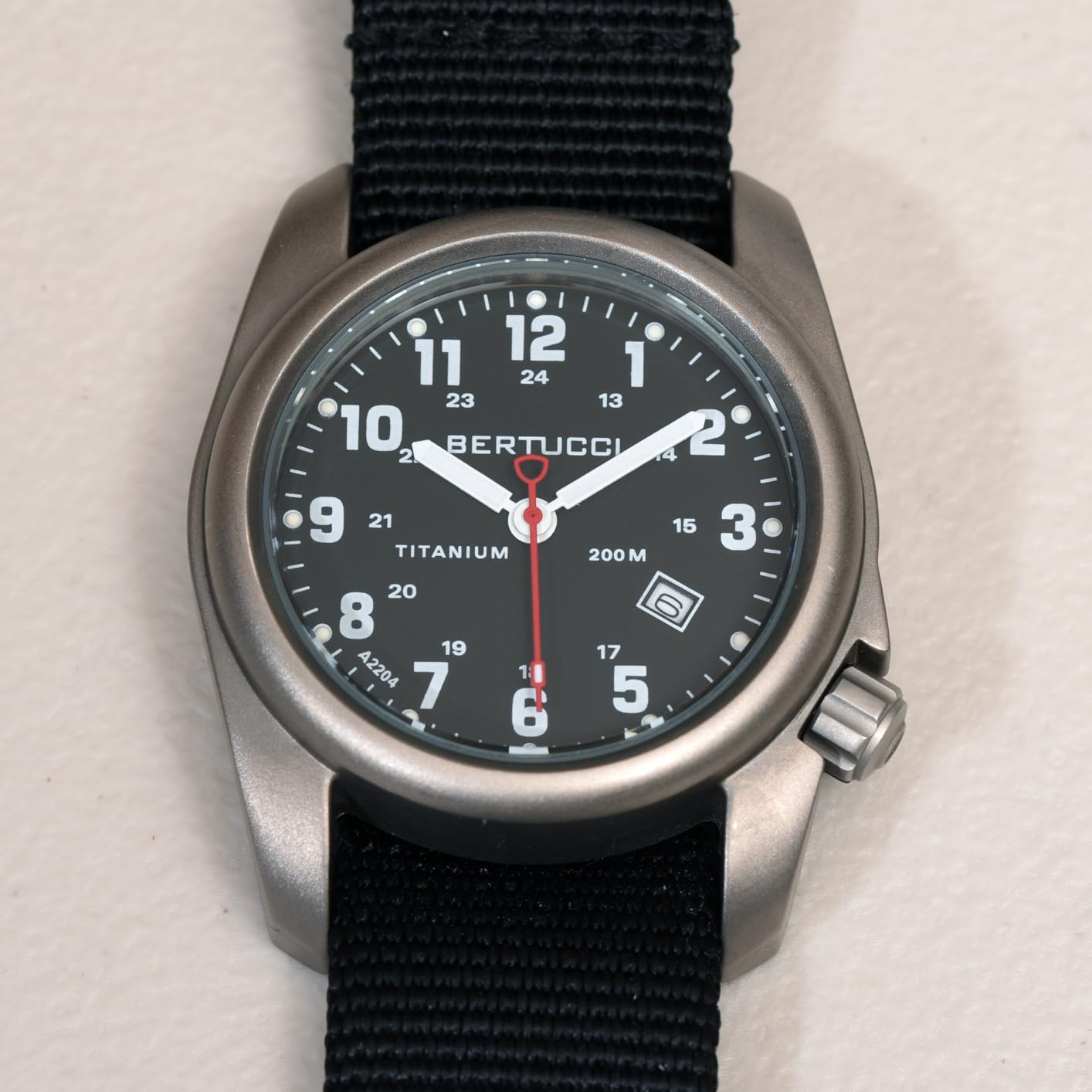 40 mm Titanium Field Watch - A-2T Original Classic - Black Dial, Black Nylon Band 12022 customer photo 1