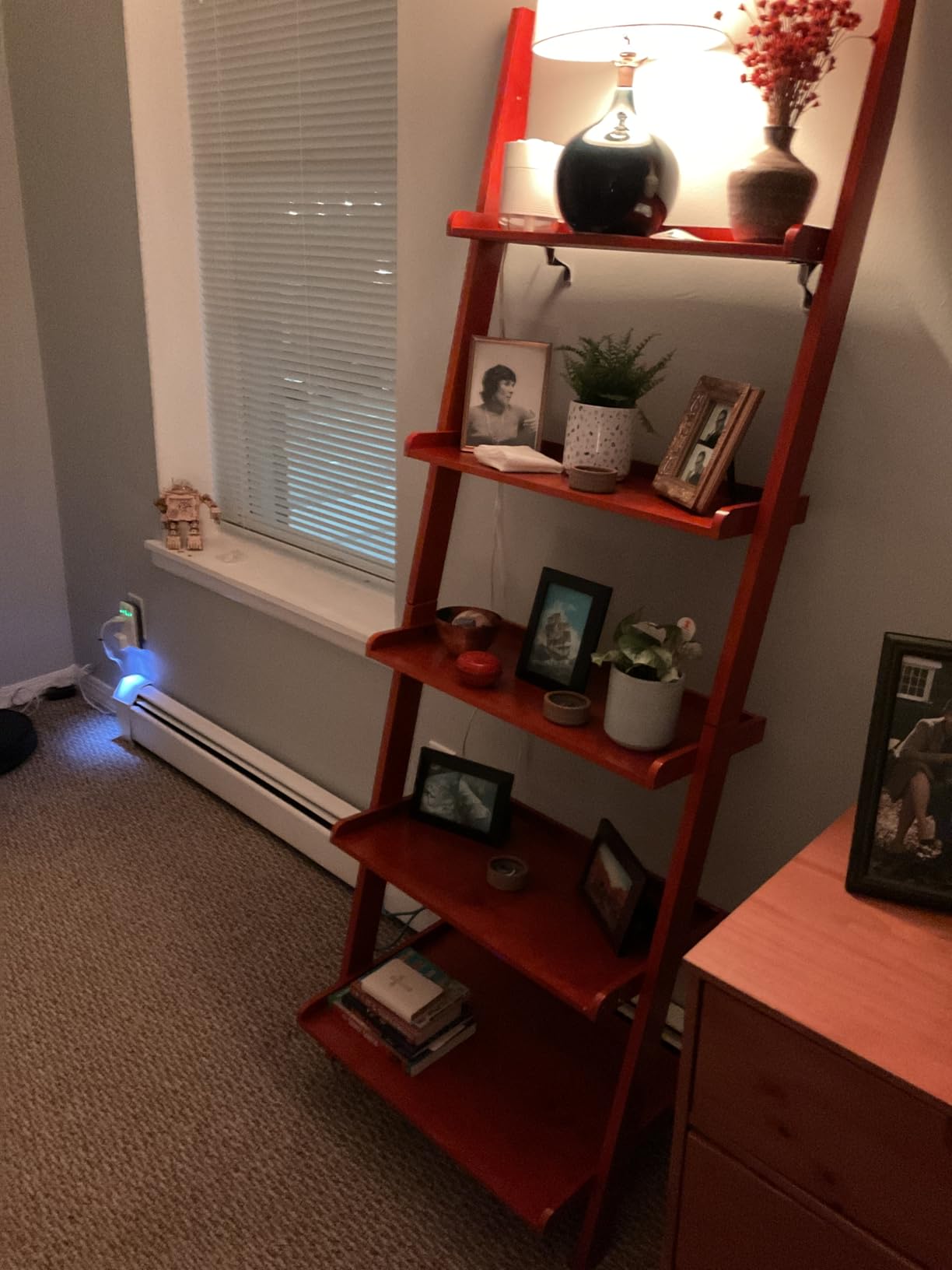 Convenience Concepts 5 shelves, American Heritage Bookshelf Ladder, Espresso, 72.75