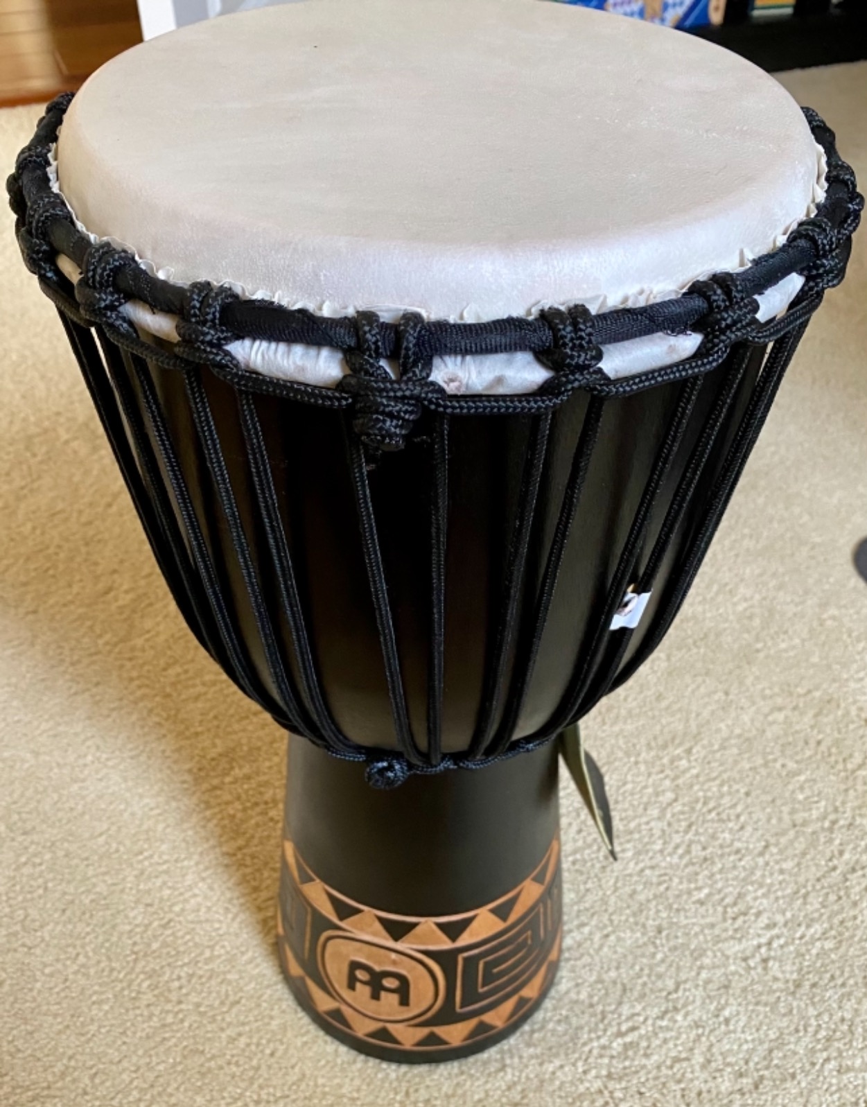 Meinl Percussion Djembe with Mahogany Wood - NOT Made in CHINA - 10-Inch Medium Size Rope Tuned Natural Head customer photo 1