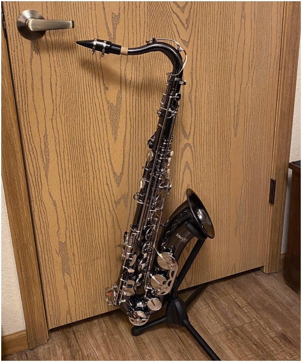 Mendini By Cecilio Tenor Saxophone for Beginner Musicians - Silver Nickel | B Flat Saxophone with Hard Case, Tuner, Mouthpiece, 10 Reeds, Polishing Cloth, Cleaning Rod, Gloves, Strap customer photo 2