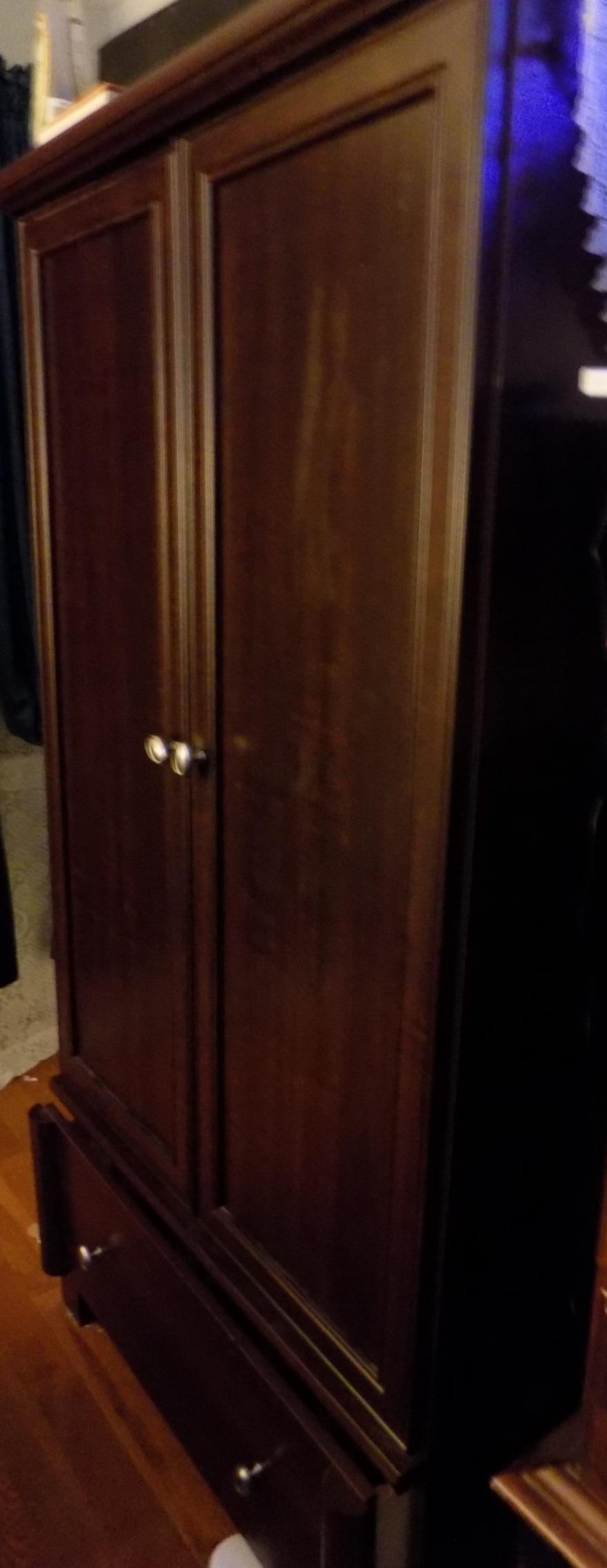 Sauder Palladia Armoire, Select Cherry finish customer photo 1