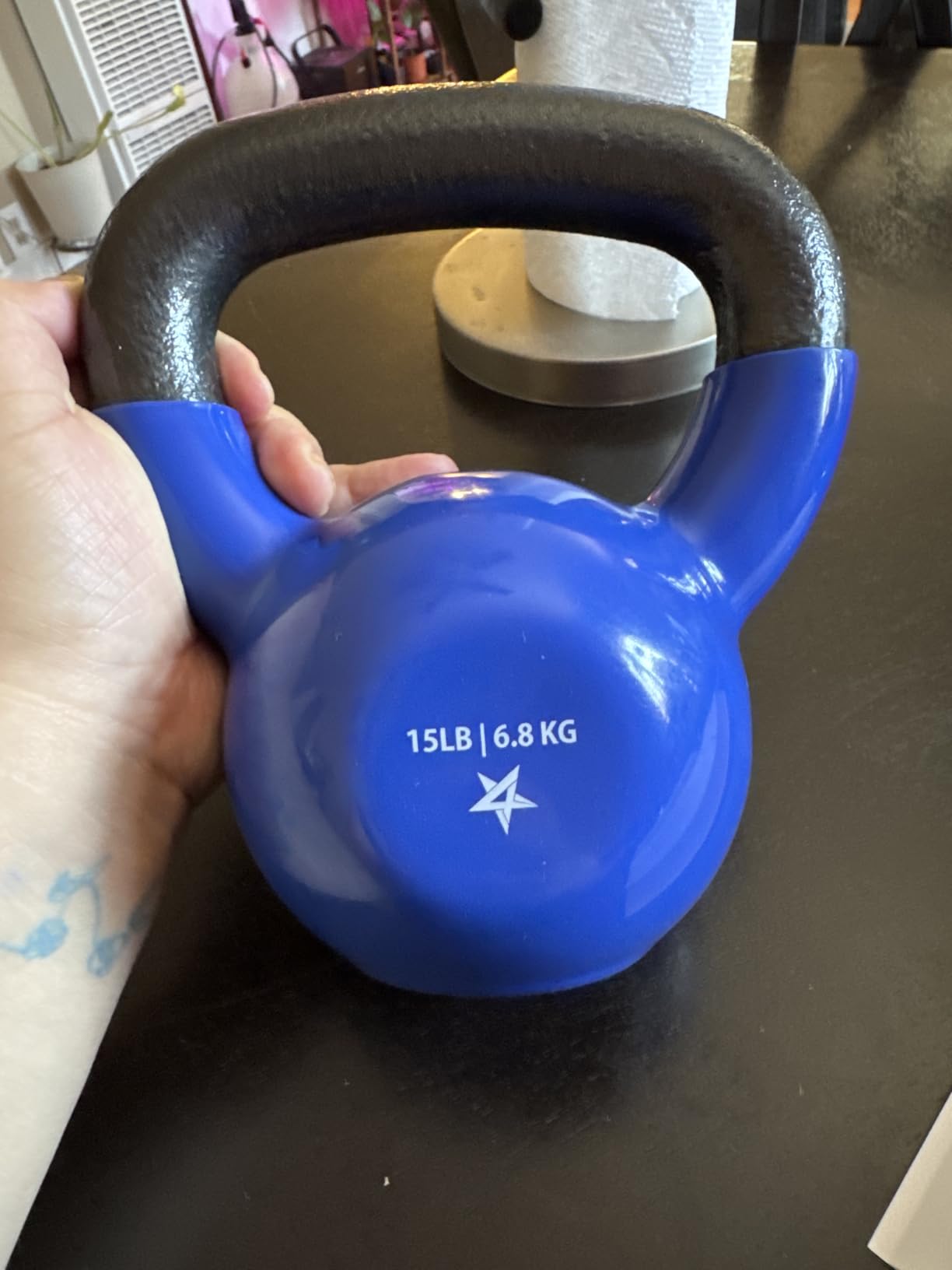 Yes4All Kettlebell, 5-100 LB Vinyl Coated Cast Iron Strength Training Kettlebells for Home Gym Exercises customer photo 2