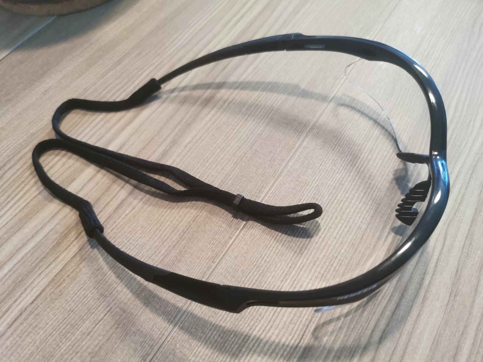 KLEENGUARD Ansell V30 Nemesis Clear Lenses Safety Glasses | Black Frame, unisex safety glasses with Flex-Dry nose pad & Z87+ impact rating, 12 pairs customer photo 1