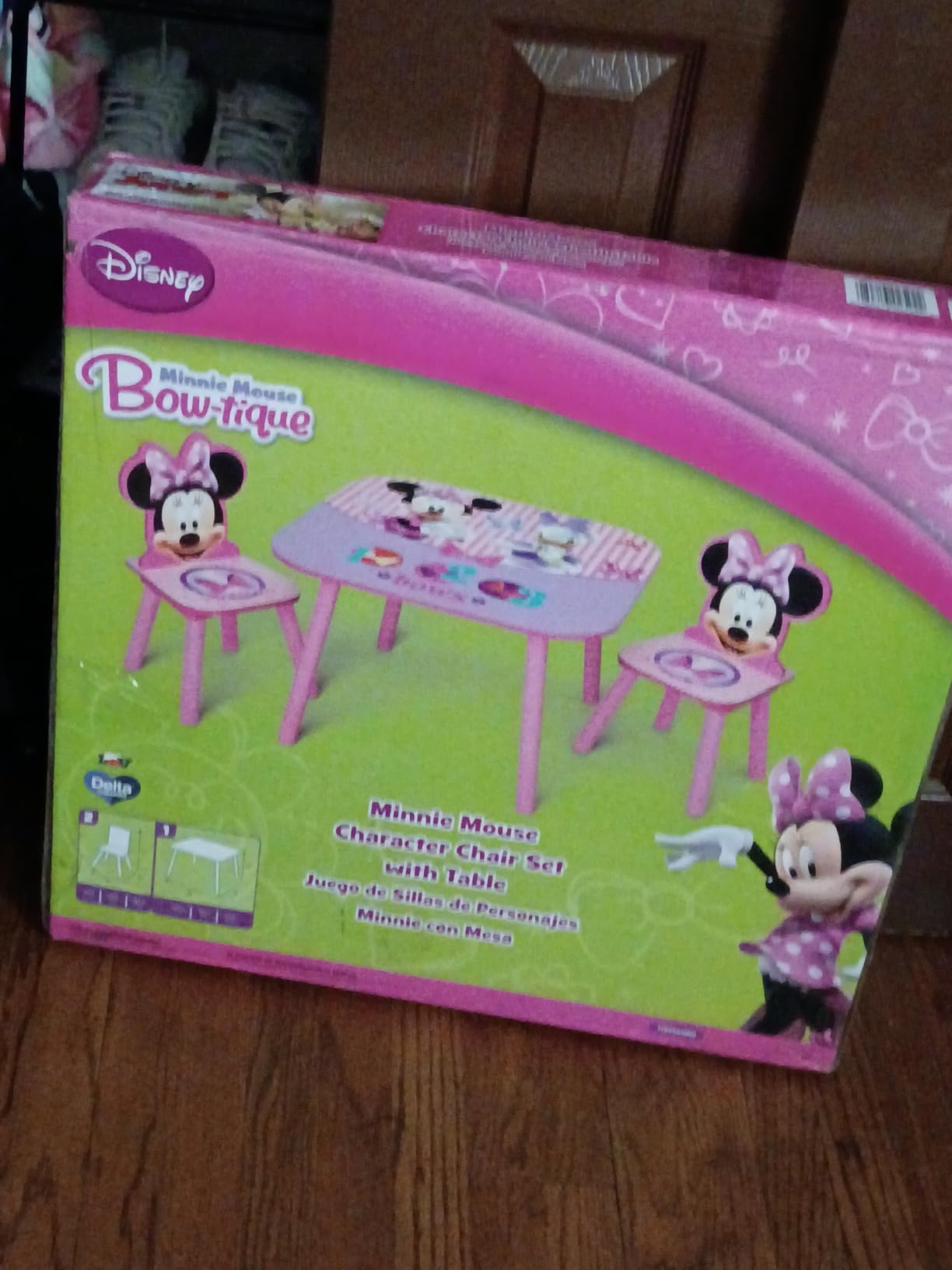 Delta Children - Disney Minnie Mouse Kids Table and Chair Set 3-Piece Set (2 Chairs Included) - Pink customer photo 2