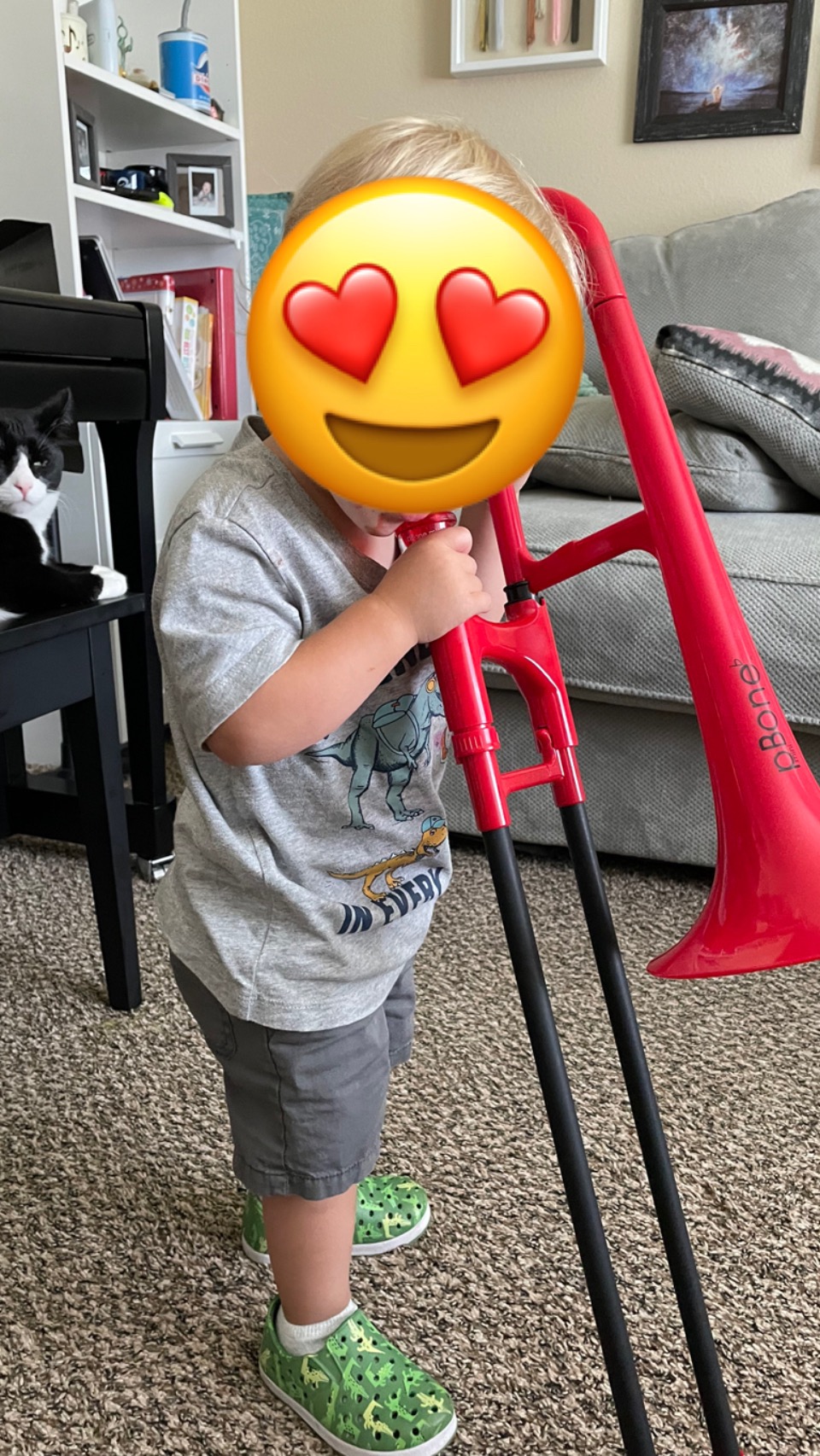 pBone Plastic Kids pBone Mini Trombone - Mouthpiece and Carrying Bag - Lightweight Versatile, Comfortable Ergonomic Grip- Eb Authentic Sound for Student & Beginner customer photo 1