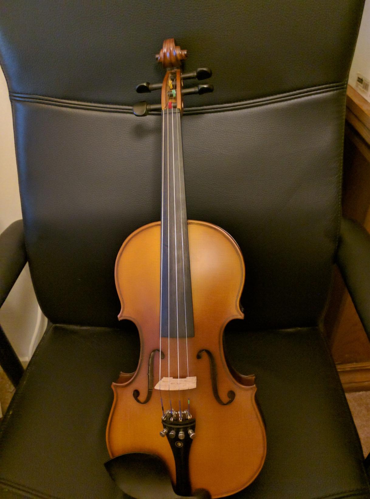 Cecilio Full Size 4/4 Violin with Hard Case & Shoulder Rest - Solidwood Ebony Fitted Violin with Premium Strings, Ideal for Beginners customer photo 1