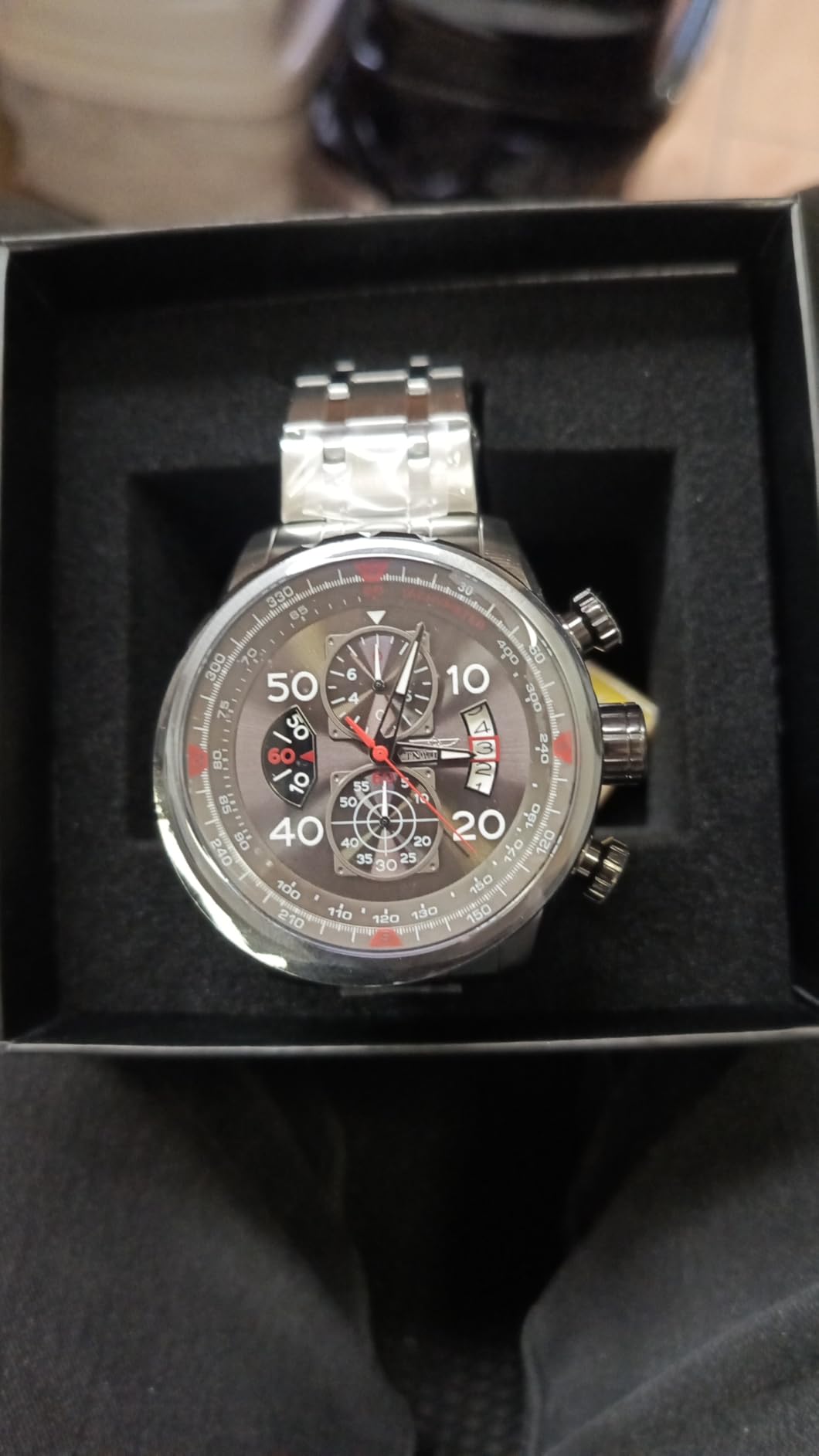 Invicta Men's Aviator Analog Display Japanese Quartz Silver Watch, Gold, Black (Model: 12704, 28898, 28899) customer photo 1