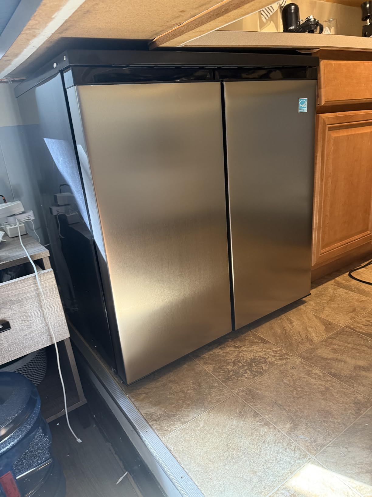 Avanti Mini Fridge Compact Side-by-Side Refrigerator with Freezer for Home Office or Dorm, Features Dual Doors Adjustable Glass Shelves and Adjustable Temperature Control, 5.5-Cu.Ft, Stainless Steel customer photo 1