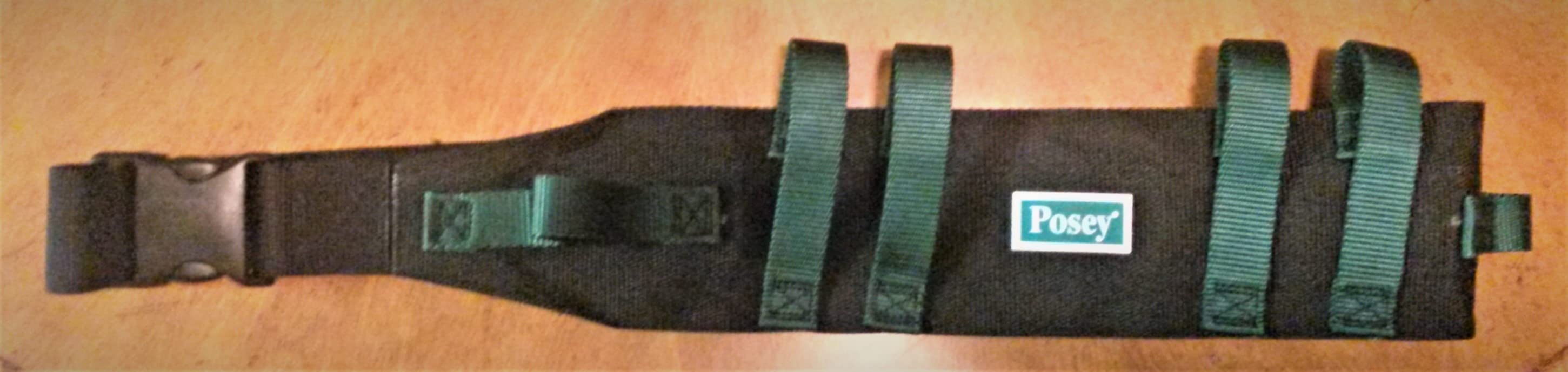 Posey 6537Q Transfer Belt, Black with Green Economy Model - Extra-Wide Soft Nylon - Washable Walking Belt & Gait Transfer Belt - Medical Supplies for Nurses, Therapists & Home Care Caregivers (6537Q) customer photo 1