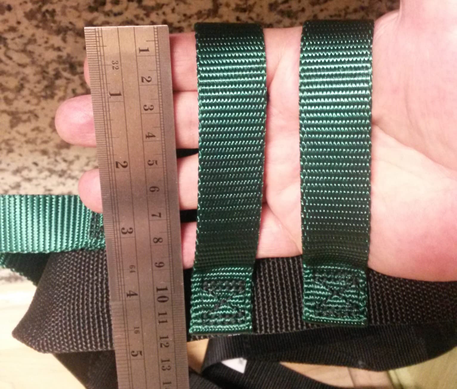 Posey 6537Q Transfer Belt, Black with Green Economy Model - Extra-Wide Soft Nylon - Washable Walking Belt & Gait Transfer Belt - Medical Supplies for Nurses, Therapists & Home Care Caregivers (6537Q) customer photo 2