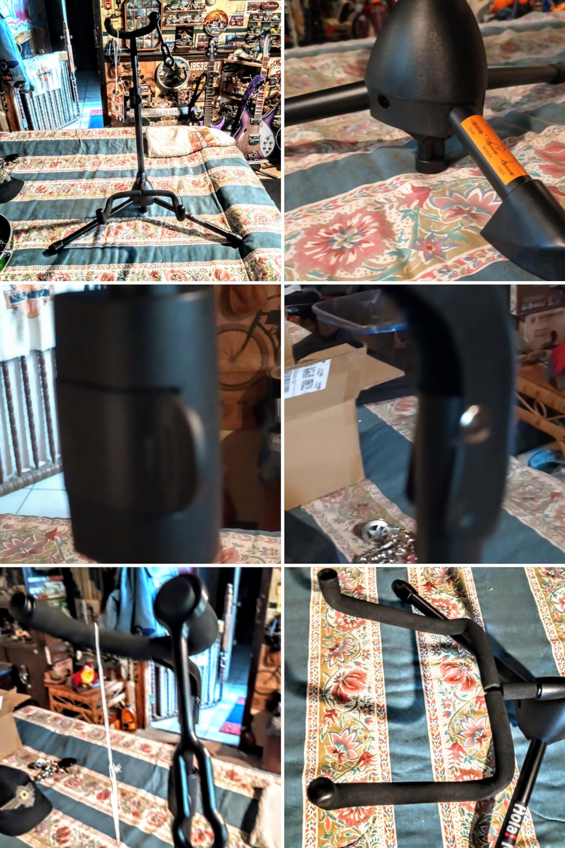 Hola! Music Guitar Stand - Height Adjustable, Collapsible w/Padded Neck & Yoke - Pack of 1 Tripod customer photo 2