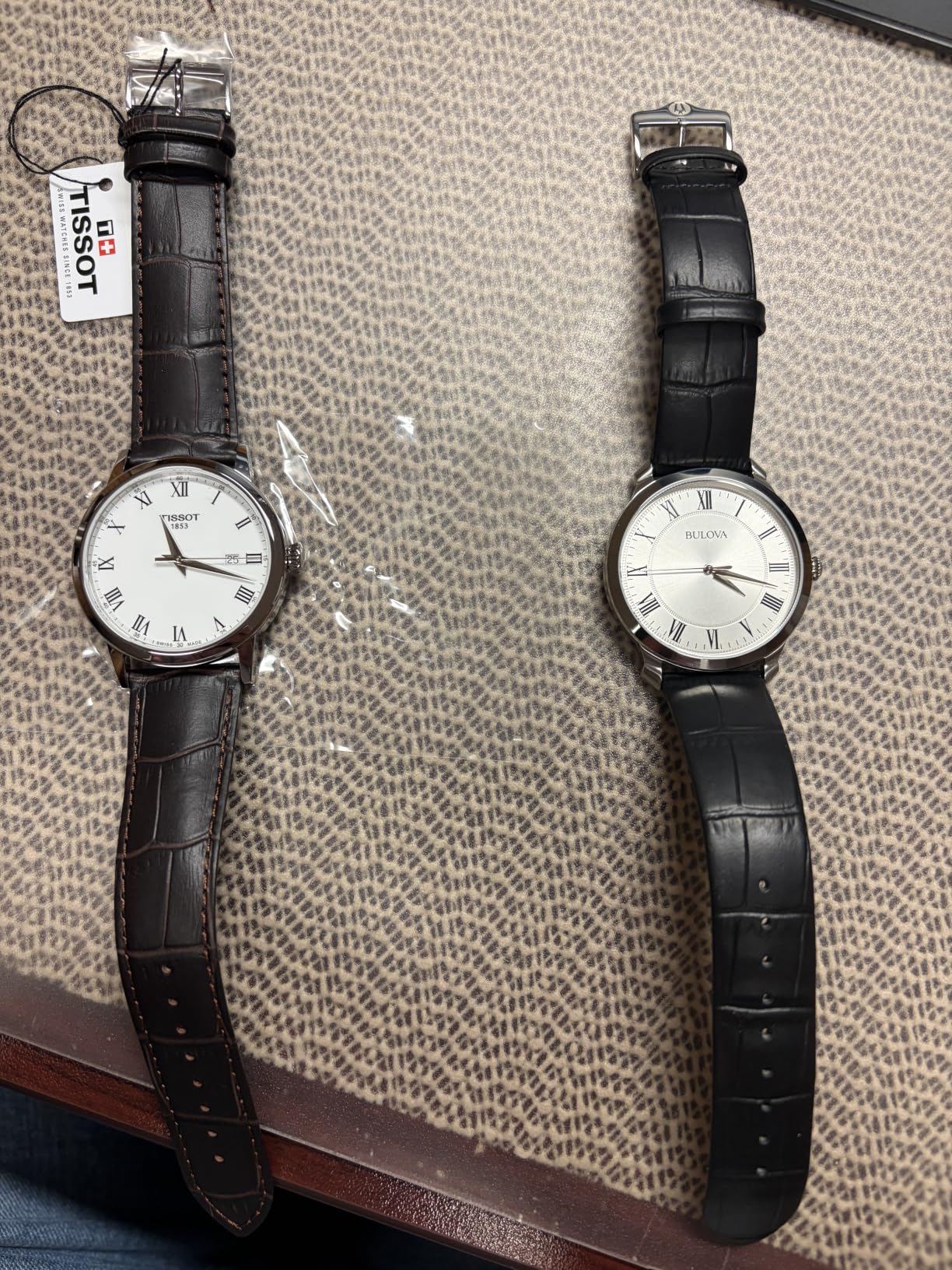 Bulova Men's Classic 3-Hand Quartz Black Leather Strap Watch, Roman Numeral Markers, 41mm customer photo 1
