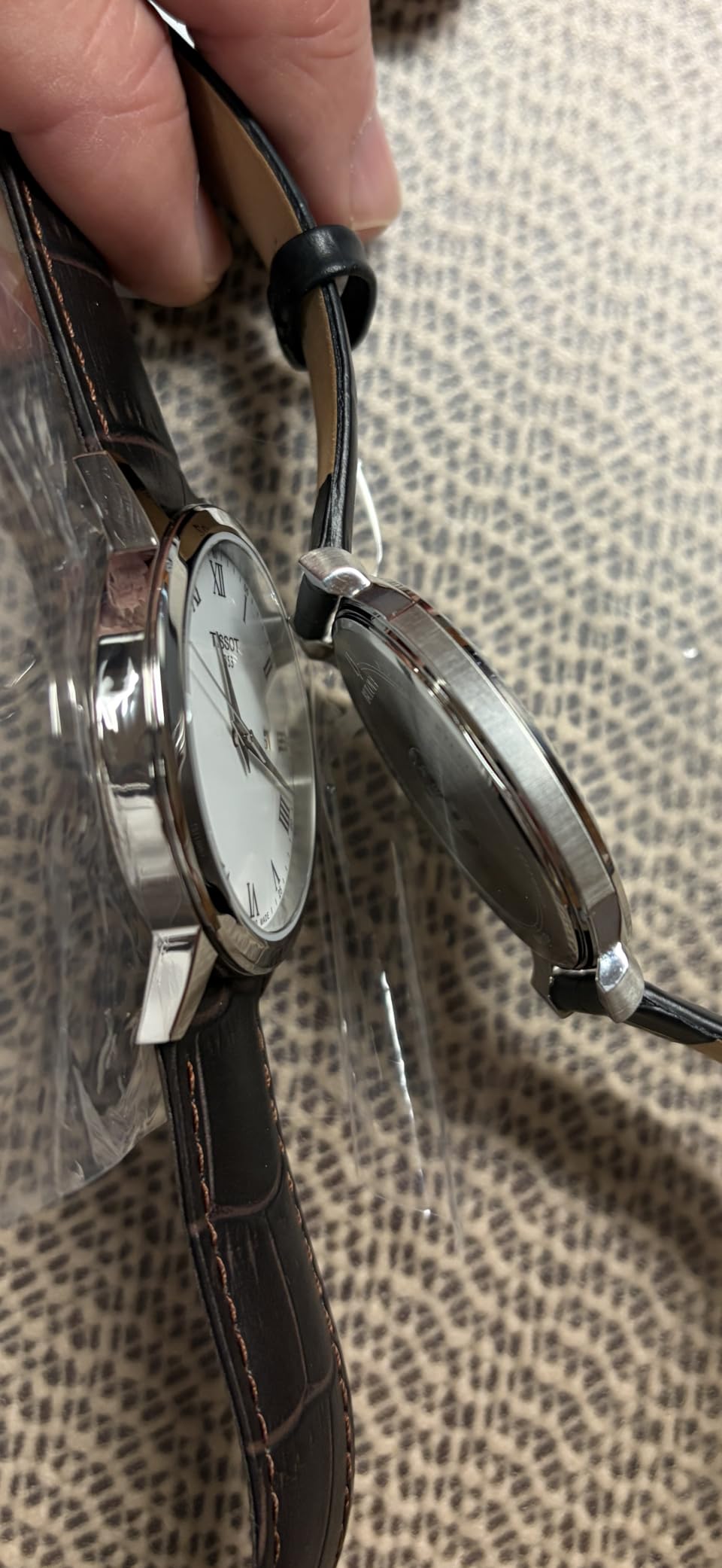 Bulova Men's Classic 3-Hand Quartz Black Leather Strap Watch, Roman Numeral Markers, 41mm customer photo 2