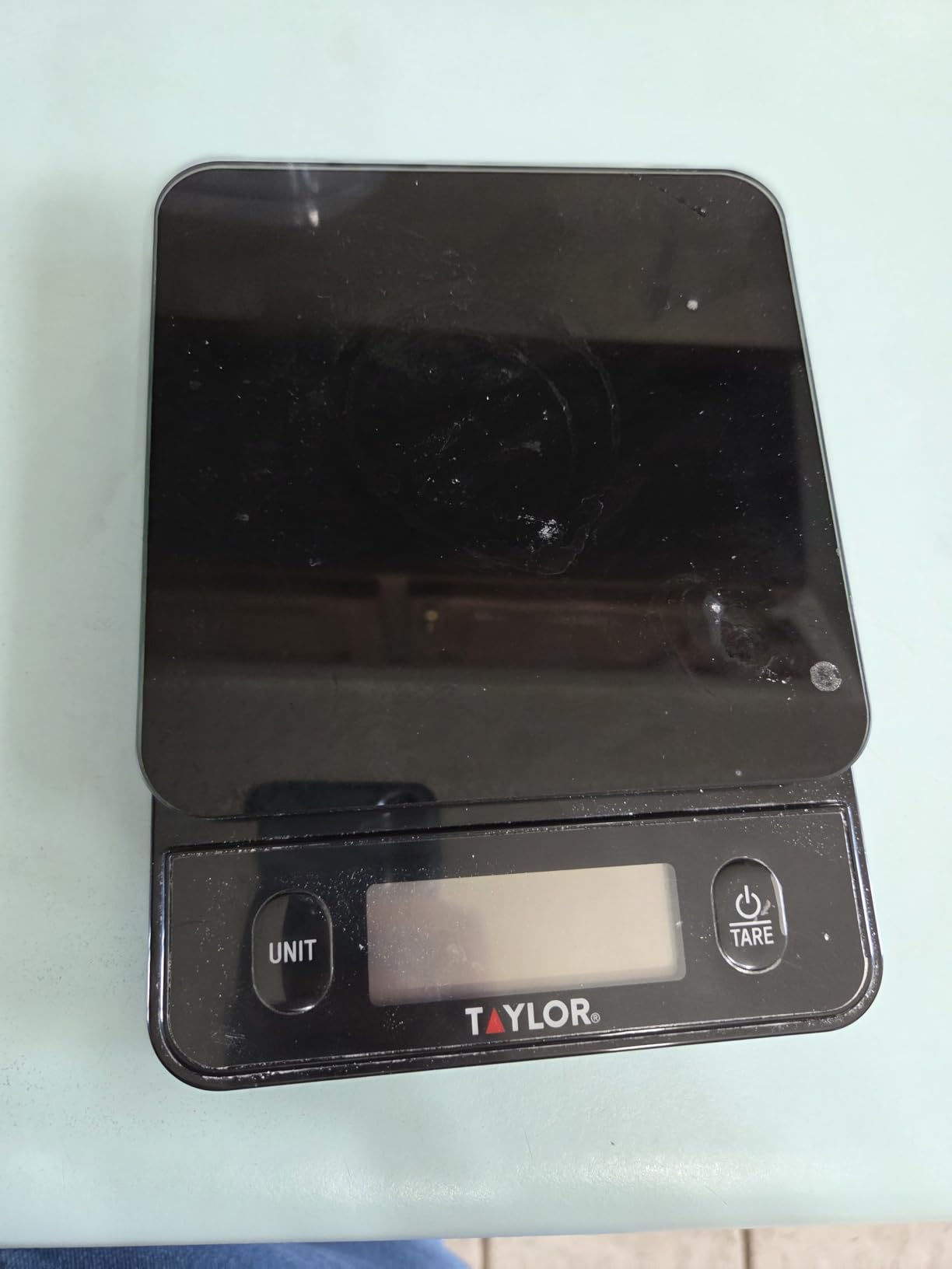 Taylor Glass Top Food Scale with Touch Controls, 11 lb Capacity, Sleek Black Design for Precision Food Measurement in Grams and Ounces customer photo 1