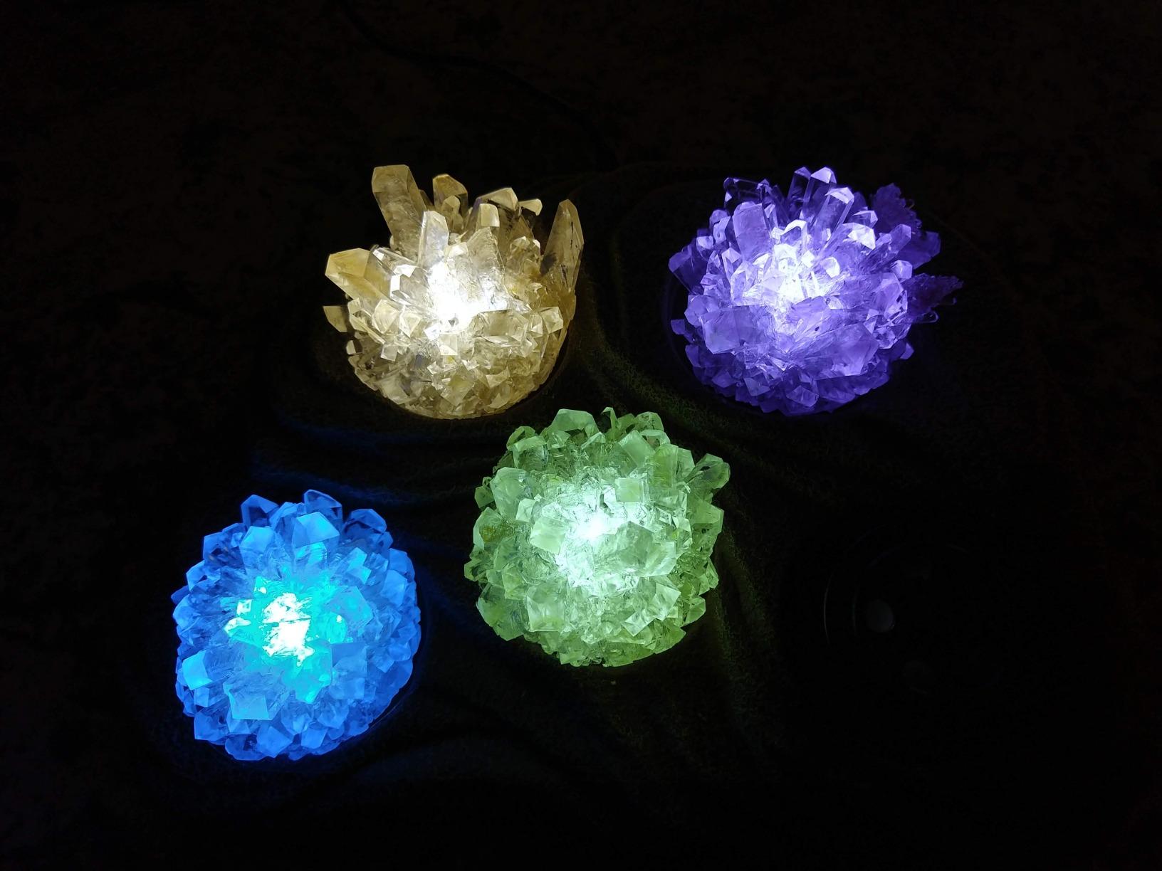 National Geographic Mega Crystal Growing Kit with 8 Crystals Ages 8-12 | Grow 8 Colorful Crystals, Light-Up Night Display, Crystal Making Experiment, Science Kit, STEM Learning, Birthday Gift customer photo 1