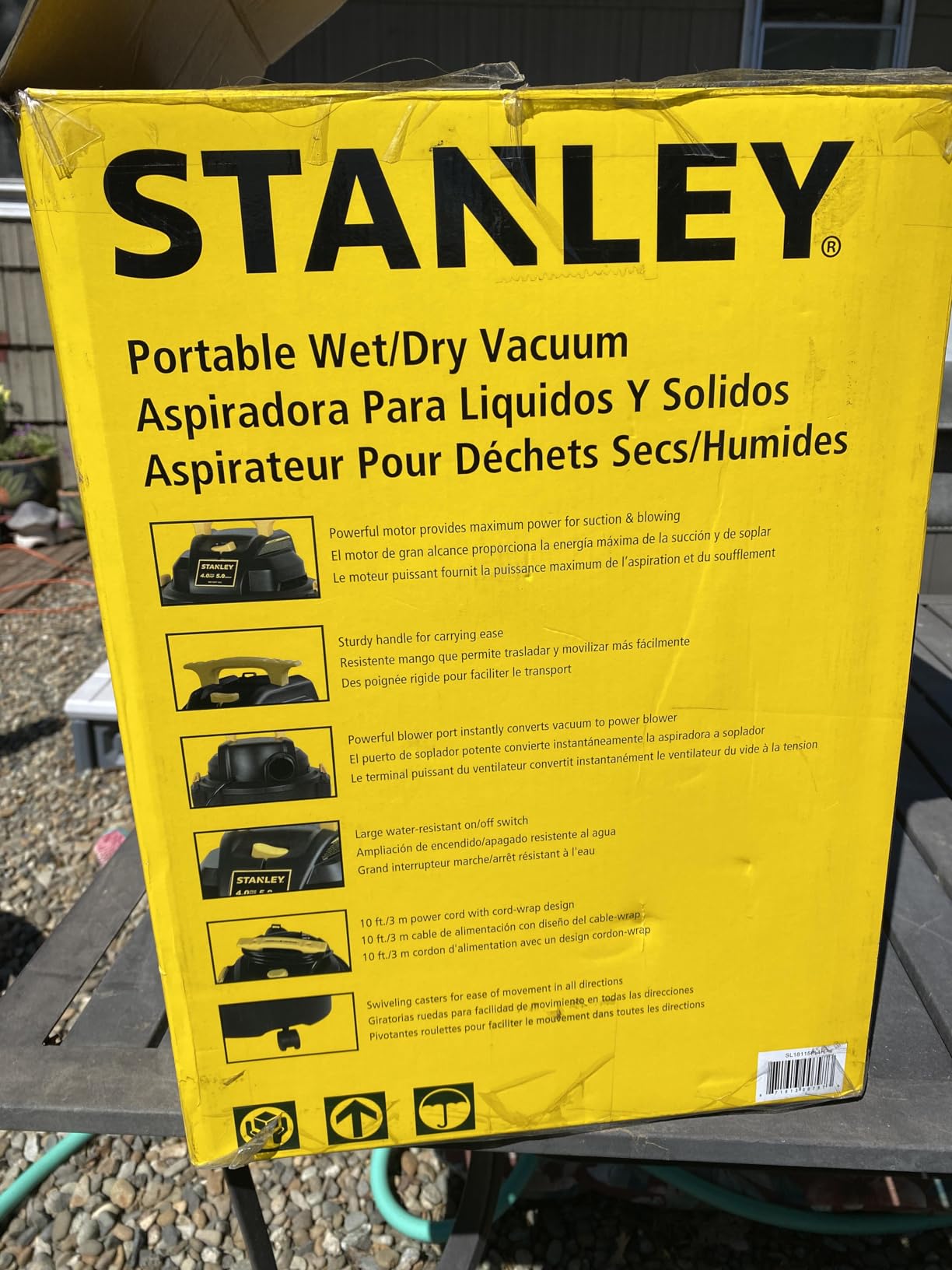 STANLEY Shop Vac SL18115P, 5 Gallon Peak 4 Horsepower Wet Dry Vacuums, Blower 3 in 1 Functions 15 Feet Cleaning Range for Garage, Carpet Clean, Shop Cleaning, Car Detailing with Attachments customer photo 2