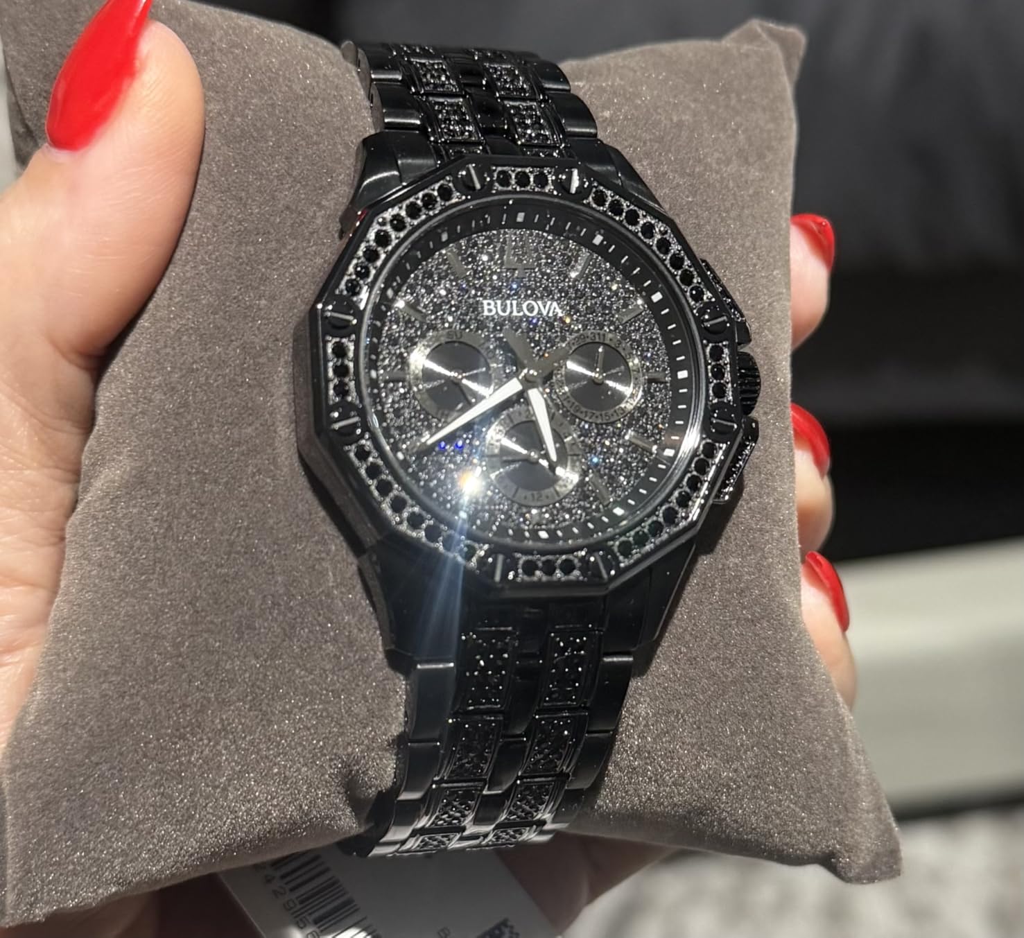 Bulova Men's Crystal Octava Chronograph Quartz Watch, Pave Crystal Dial customer photo 1