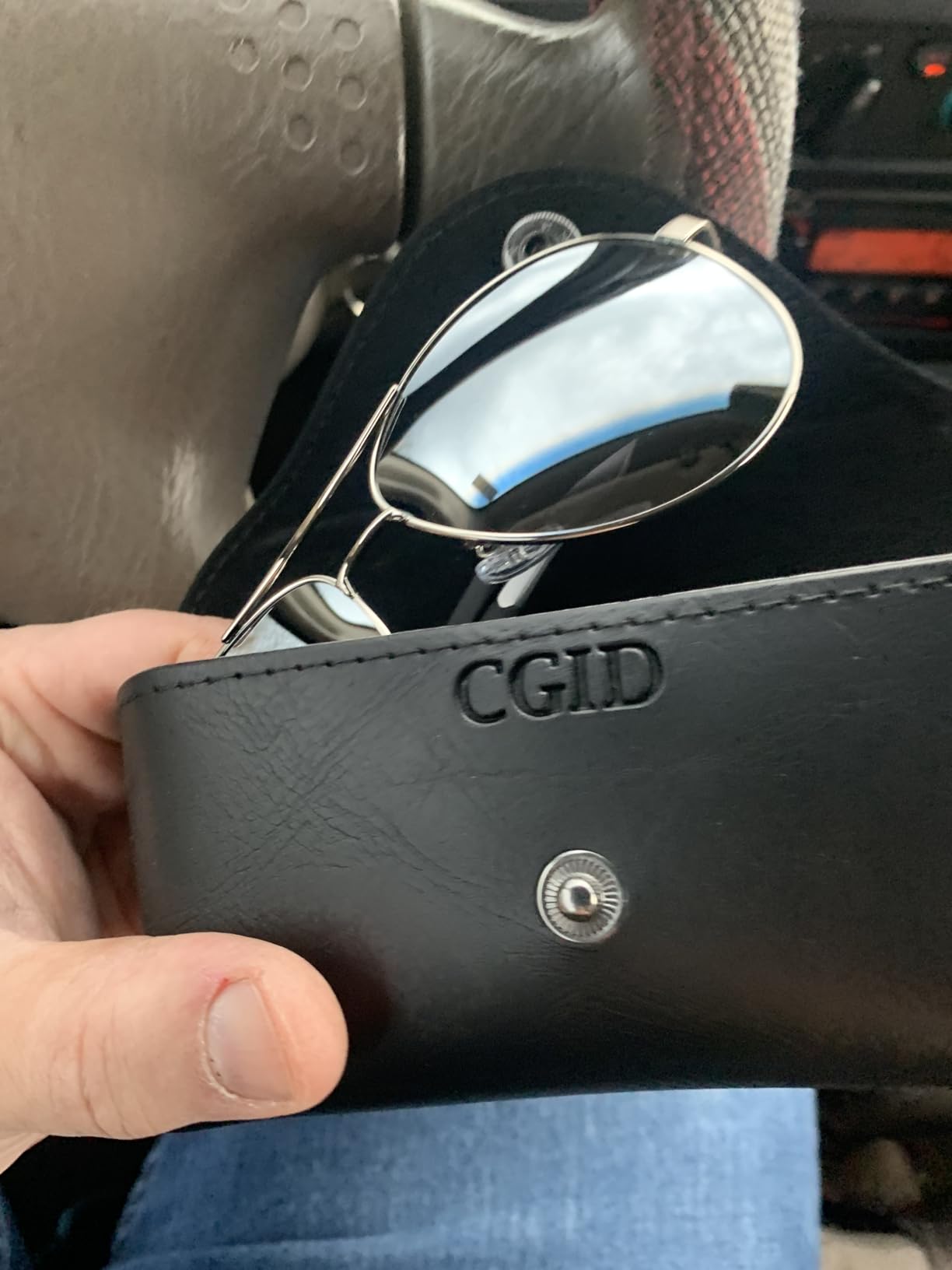 CGID GA61 Premium Al-Mg Alloy Pilot Polarized Sunglasses UV400, Full Mirrored Spring Hinges Sun Glasses for Men Women Shades customer photo 1