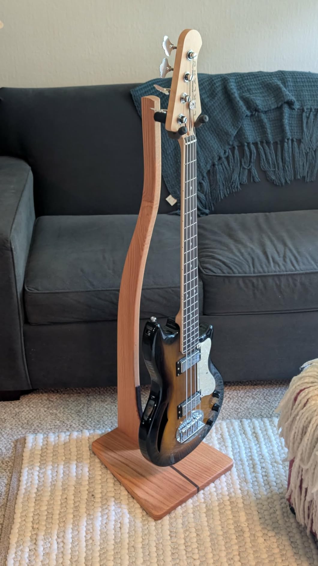 Zither Wooden Saxophone Stand - Handcrafted Solid Cherry Wood Floor Stands, Made in USA customer photo 1