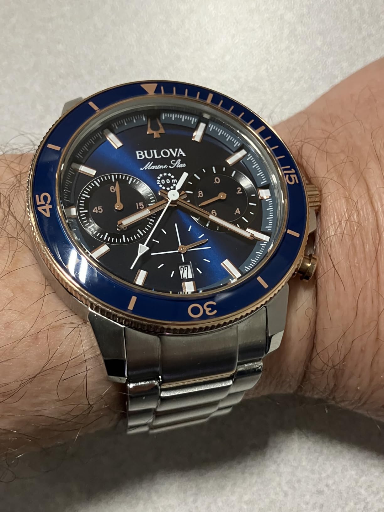 Bulova Men's Marine Star Series C Two-Tone Stainless Steel 6-Hand Chronograph Quartz Watch customer photo 1