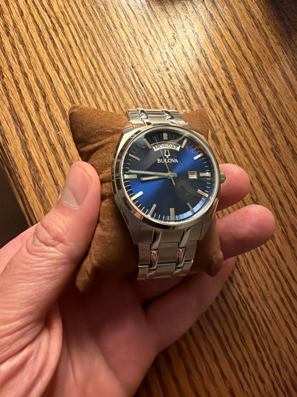 Bulova Men's Classic Dress Surveyor 2-Hand Day/Date Quartz Watch, Luminous Hands, 39mm customer photo 1