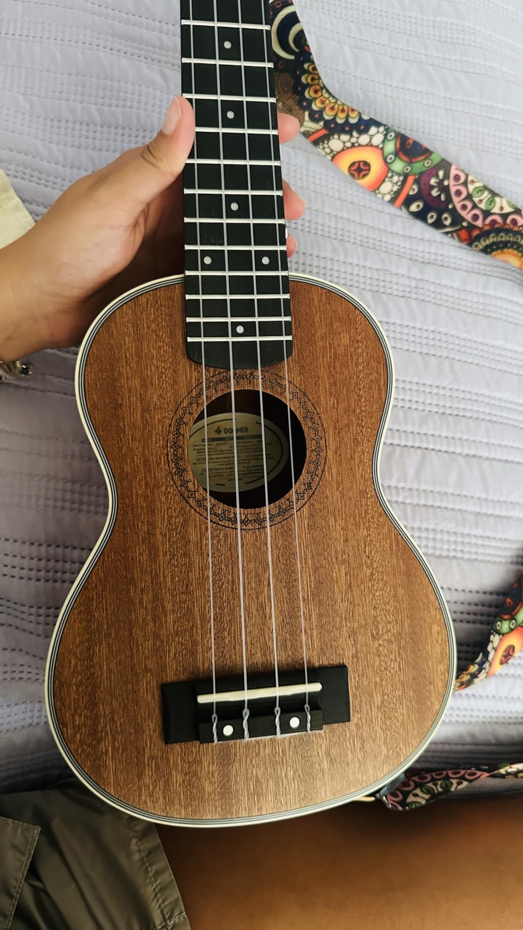 Donner Tenor Ukulele Mahogany Professional 26 inch Ukelele Starter Bundle Kit with Free Online Lesson Gig Bag Strap Nylon String Tuner Picks Cloth DUT-1 Ukalalee Set customer photo 1