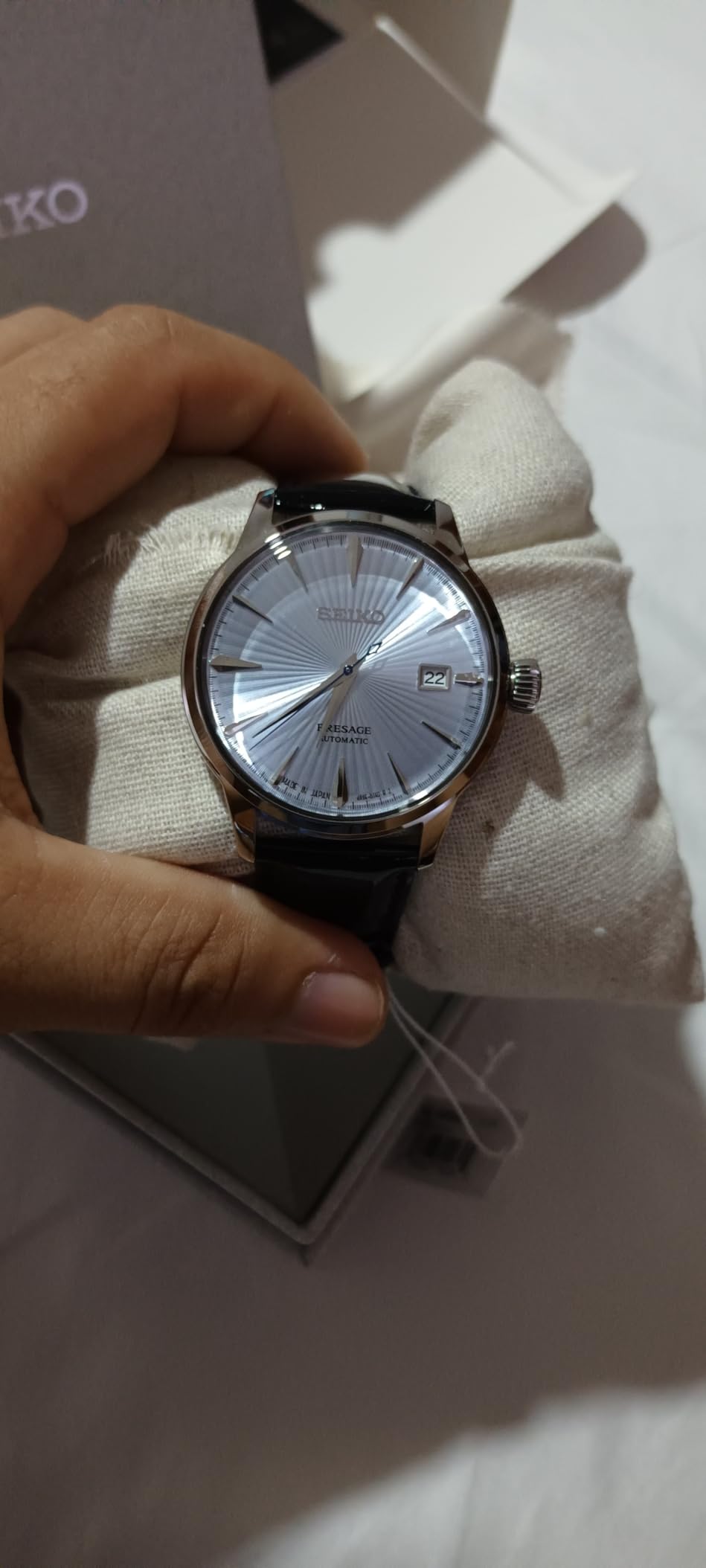 SEIKO Presage Cocktail Time Automatic Watch for Men | Patterned & Gradated Dial, Golden Numerals and Date Calendar, 50m Water-Resistant, 41-Hour Power Reserve customer photo 1