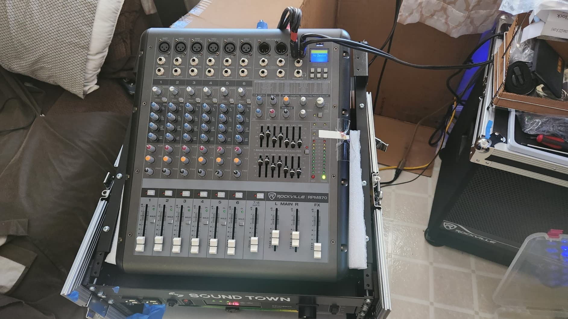 Rockville RPM870 6000w Powered Mixer, 8 Channel, 6 XDR2 Mic Pres, USB, 24-Bit Effects, Bluetooth, for Live Bands and DJs customer photo 2