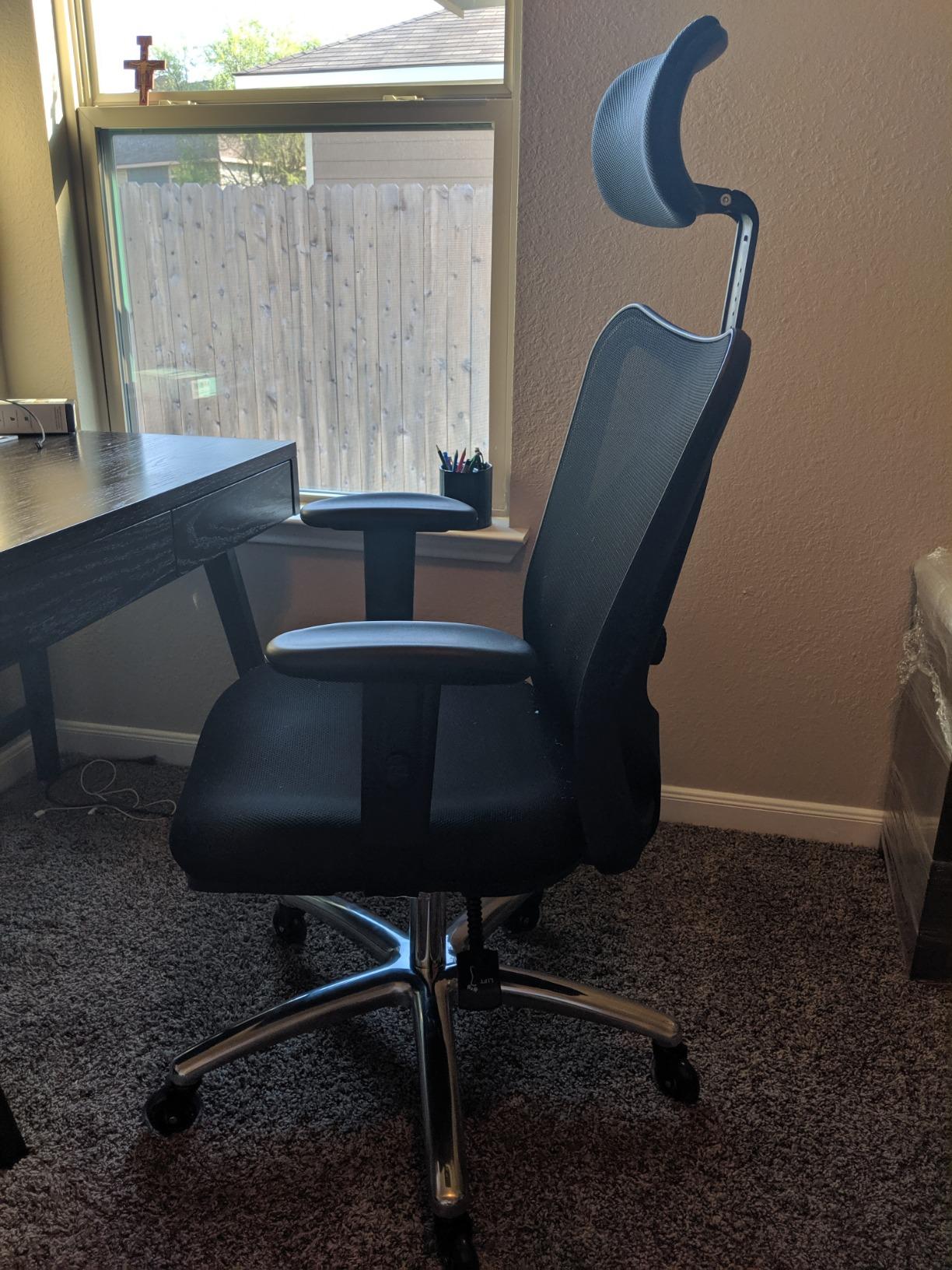 Duramont Ergonomic Office Chair, Adjustable Desk Chair with Lumbar Support and Rollerblade Wheels, High Back Chair with Breathable Mesh, Thick Seat Cushion customer photo 1