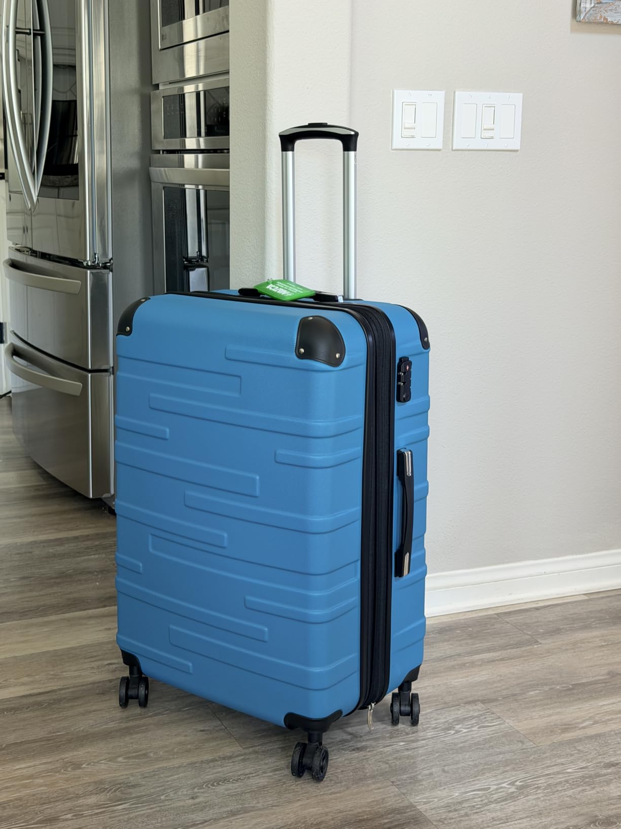 Coolife Hardside Luggage 3 Piece Set with TSA Lock, Spinner Wheels, Telescopic Handle, Lightweight Travel Suitcases (Lake Blue, 3 piece set) customer photo 1