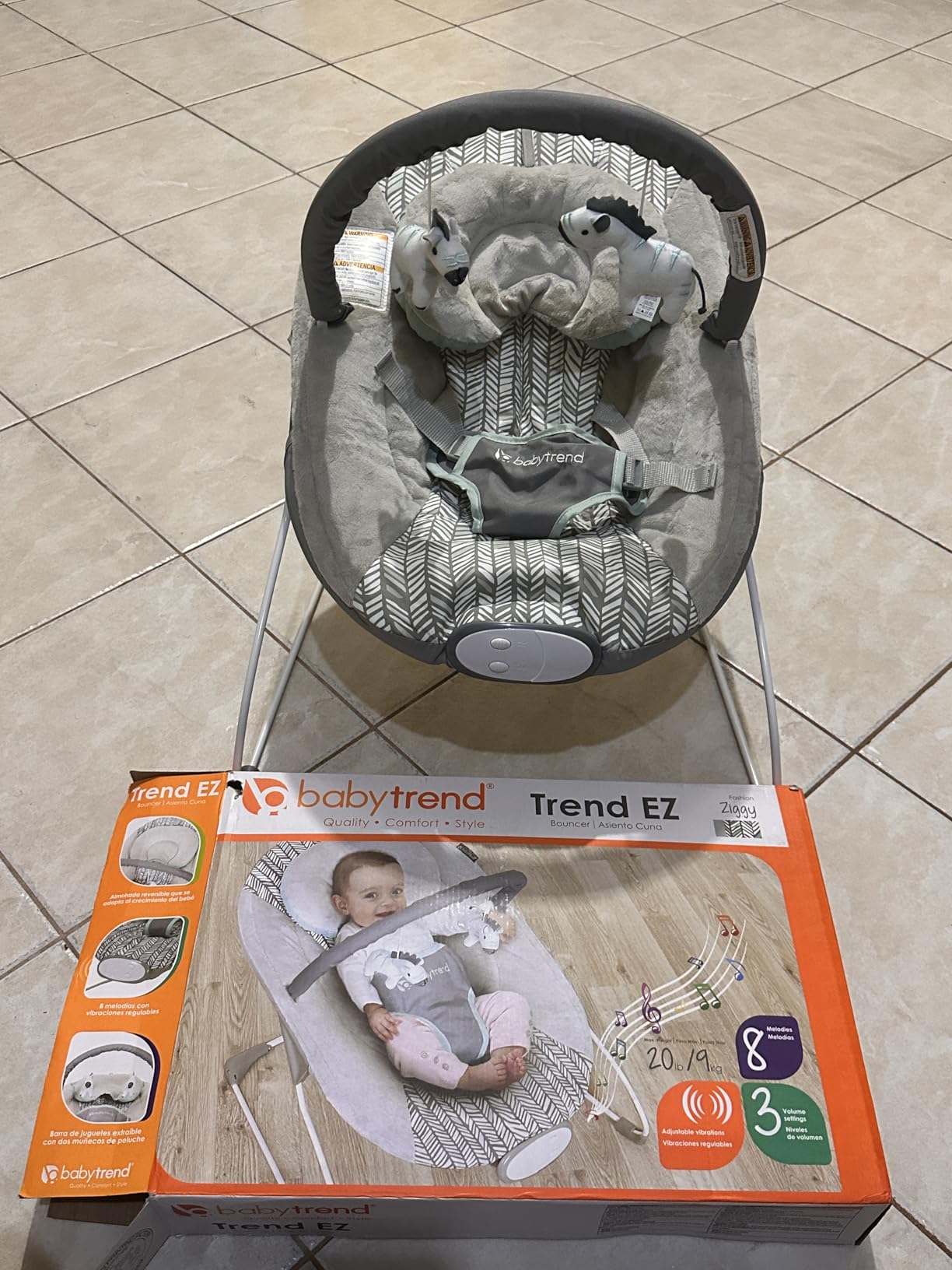 Smart Steps Trend EZ Bouncer, Bluebell customer photo 1