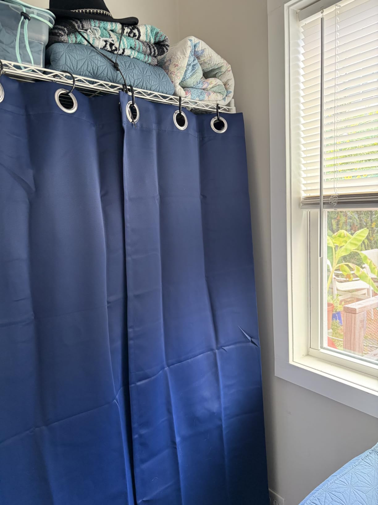BGment Navy Blue Blackout Curtains for Bedroom 63 Inch Long - 2 Panels | Grommet Top, Black Out, Room Darkening, Sunblock, Thermal Insulated, Window Drapes for Kids Boys Room, 42x63 Inch customer photo 1