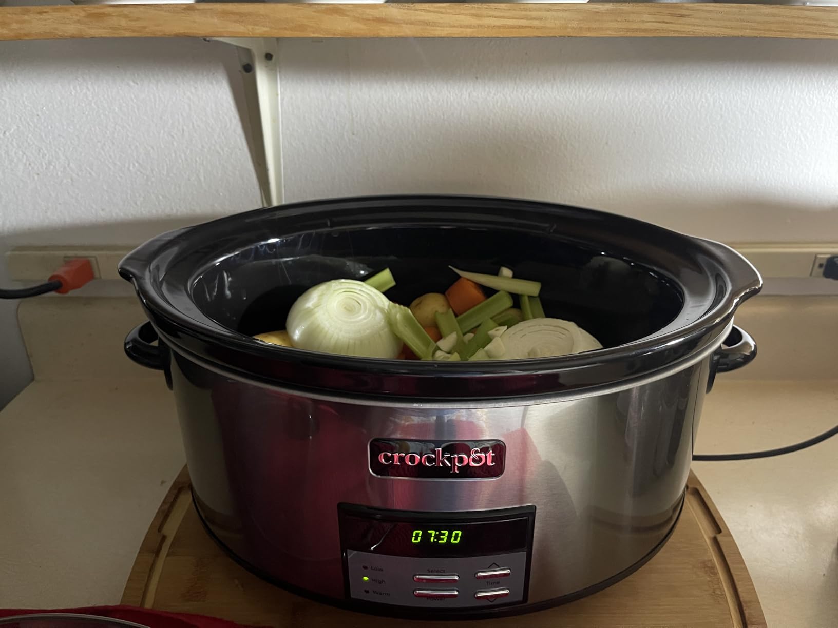 Crock-Pot Large 8-Quart Programmable Slow Cooker with Auto Warm Setting, Black Stainless Steel customer photo 2