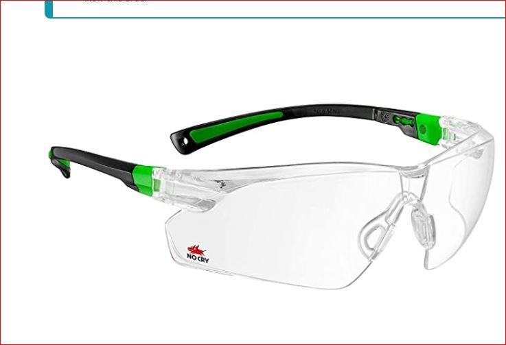NoCry Clear Safety Glasses for Men and Women with Anti-Fog and Scratch Resistant Wrap Around Lenses, Adjustable Temples and Nose Pads - ANSI Z87 Certified Protective Eyewear with 100% UV Shielding customer photo 2