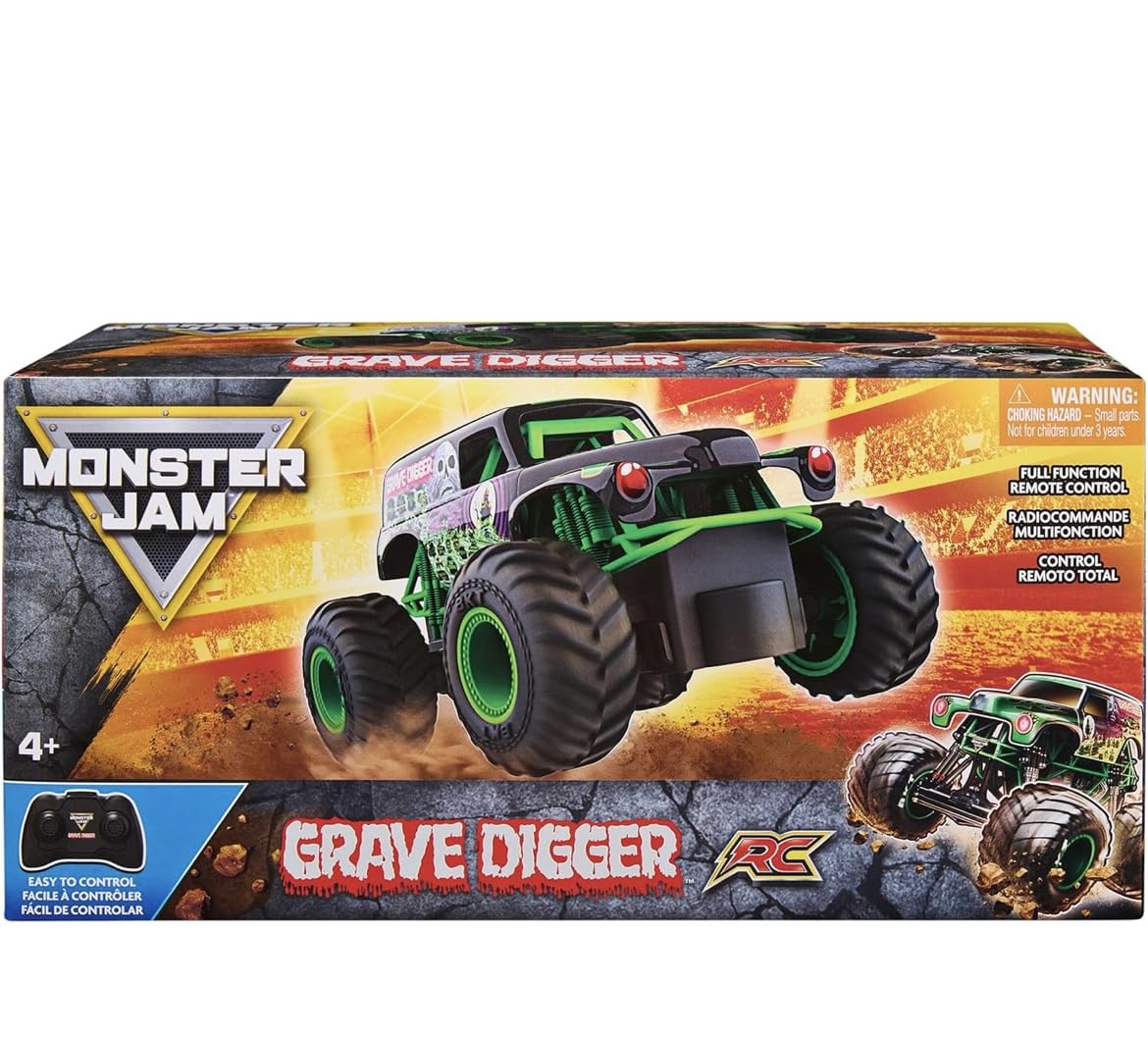 Monster Jam 6047110 Official Megalodon Remote Control Monster Truck, 1:24 Scale, 2.4 GHz, for Ages 4 and Up | Remote Control Truck Toy, Durable Construction, Authentic Design, Easy to Use Remote, Pretend Play Gifts for Kids Ages 4+ customer photo 1
