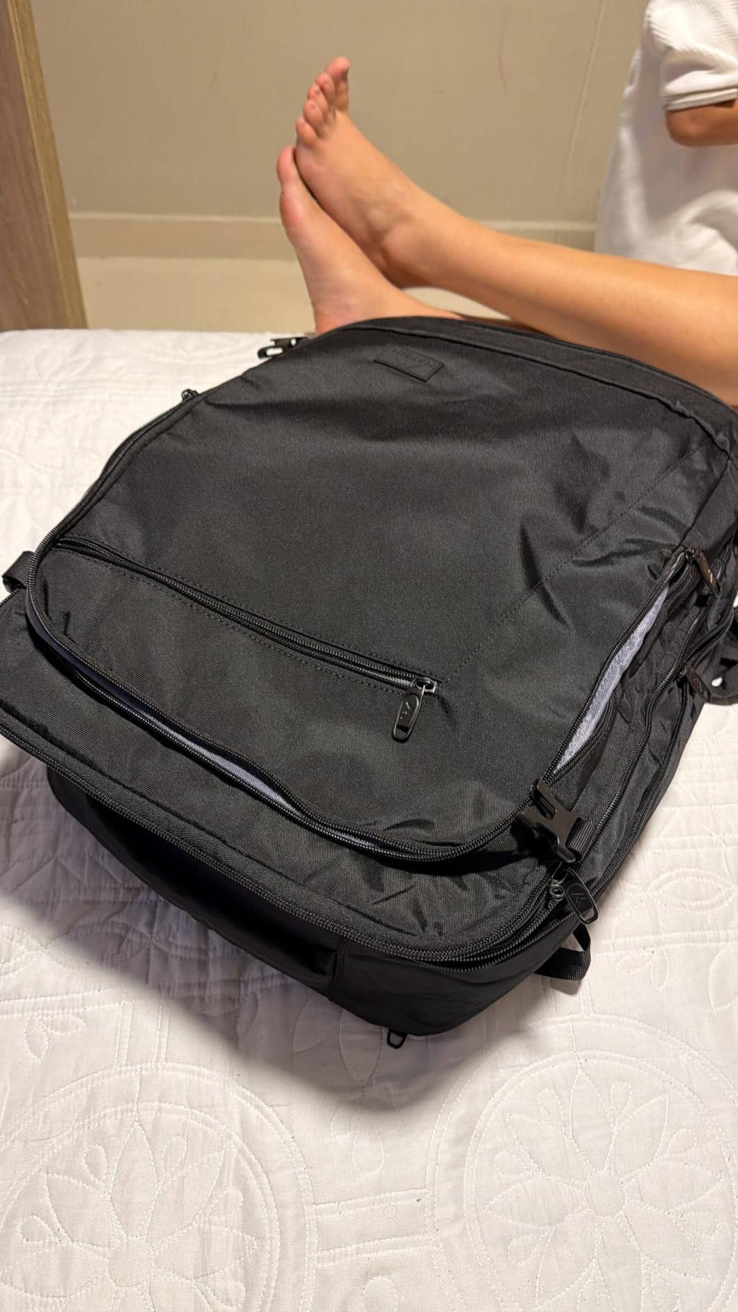 MATEIN Carry on Backpack, Extra Large Expandable Travel Backpack for Men | Airplane Approved, Weekender Bag for Women, mochila de viaje, Water Resistant, Lightweight Daypack for Flight, 40L, Black customer photo 2