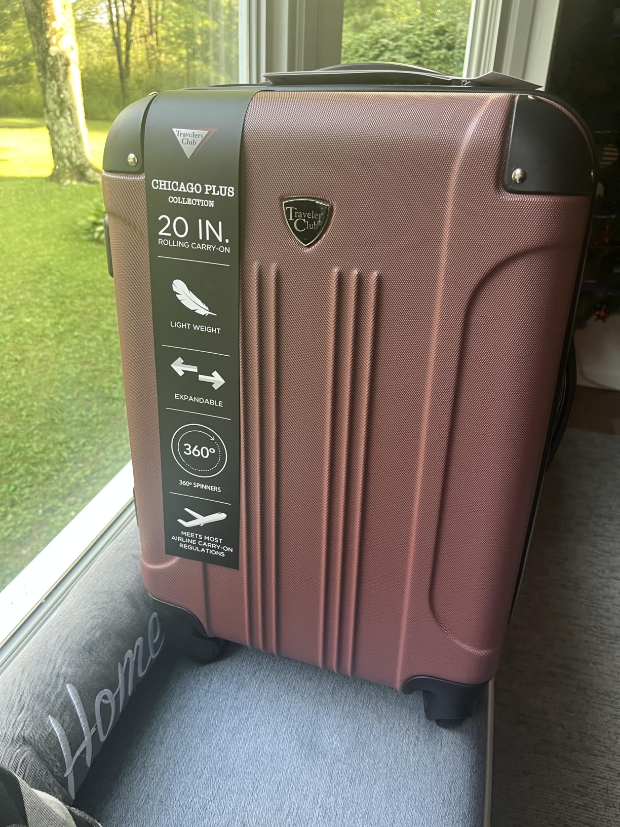 Travelers Club Chicago Hardside Expandable Spinner Luggage, Teal, 3 Piece Set customer photo 2