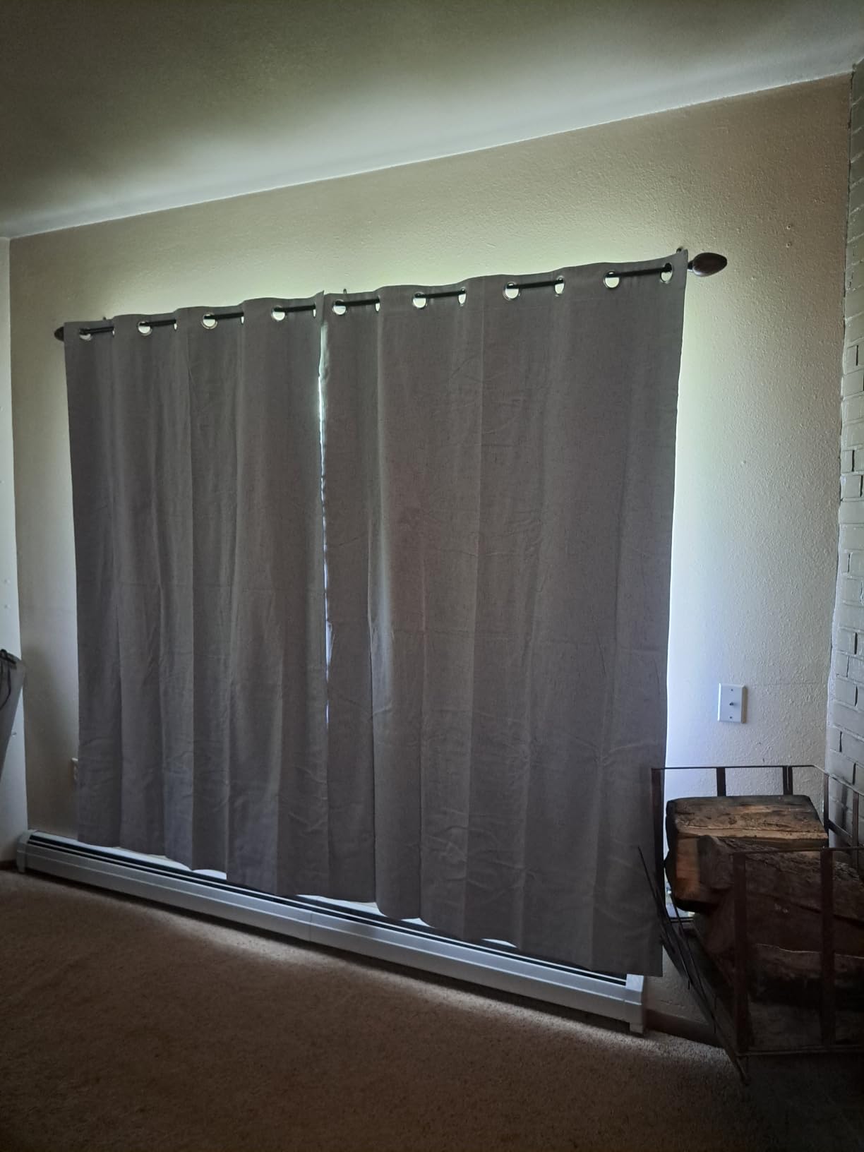 Natural Linen Curtains 100% Blackout Linen Curtains for Bedroom Full Blackout Curtains 84 Inches Long Living Room Thermal Insulated Light Blocking Curtain Drapes White Backing, 2 Panels customer photo 1