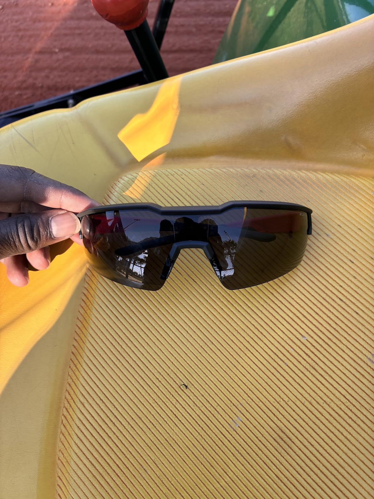 Milwaukee Anti-Fog Safety Glasses Tinted Lens Black/Red Frame 1 pc. customer photo 2