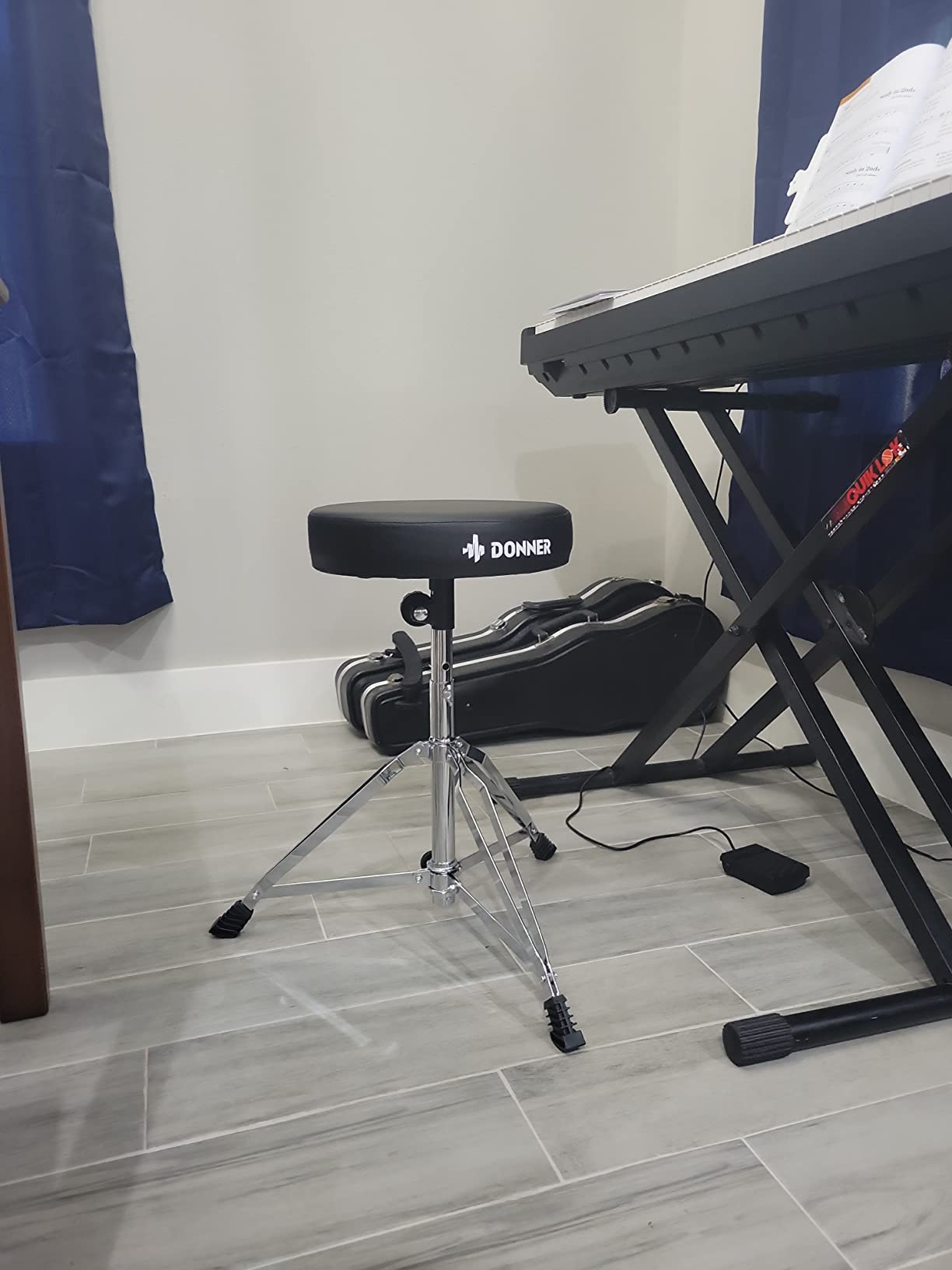 Donner Heavy Duty Drum Throne, Motorcycle Style Drum Stool, Widened Drum Seat with Upgraded Materials customer photo 1