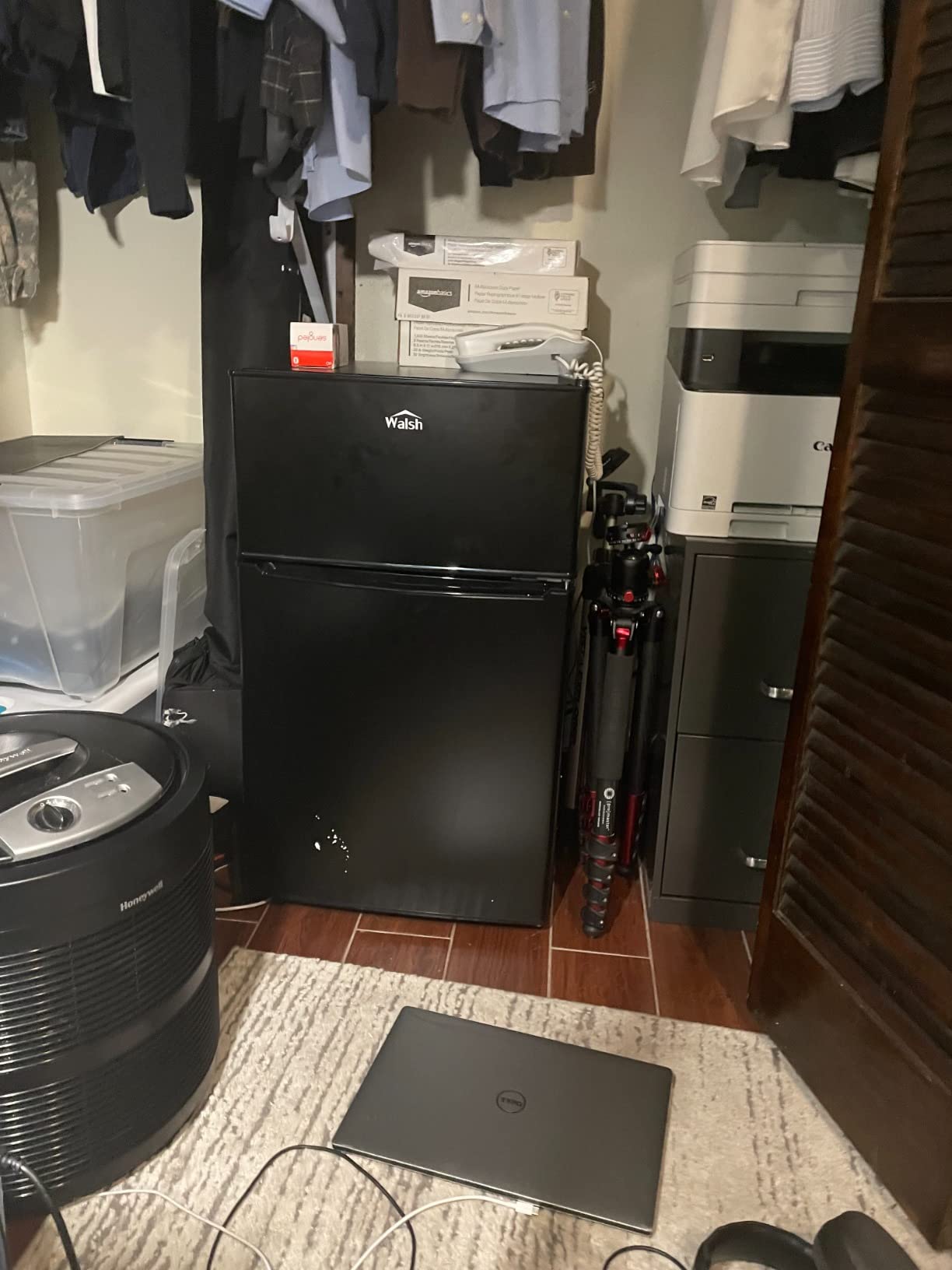 Walsh Compact Refrigerator, Dual Door Fridge, Adjustable Mechanical Thermostat with Freezer, Reversible Doors, 3.1 Cu.Ft, Black customer photo 1
