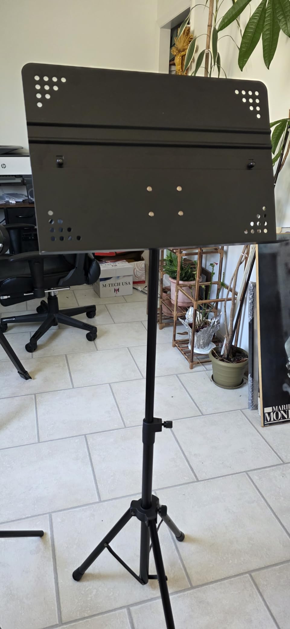 Amazon Basics Adjustable Folding Sheet Music Stand for School Music Program, Bands, Ensembles, 31