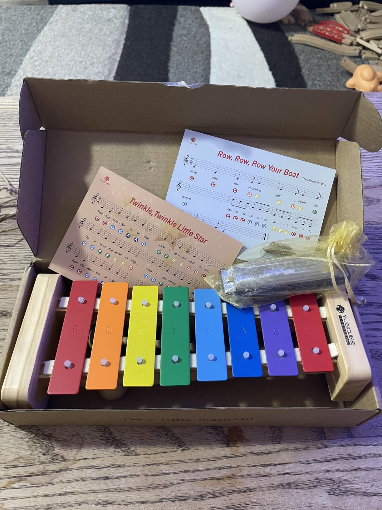 Xylophone for Kids Wooden Xylophone with Mallets Orff Music Instrument for Educational Preschool Learning Baby Percussion Kit Professional Tuning Gift Choice for Children customer photo 2