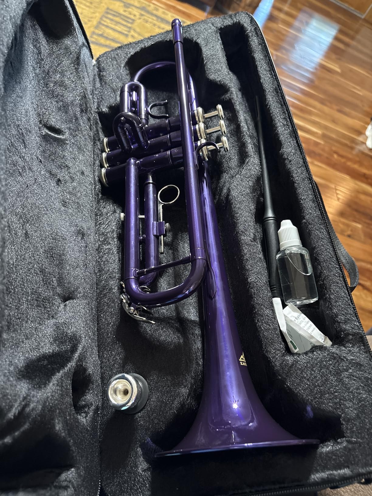 EASTROCK Bb Trumpet Standard Trumpet Set with Carrying Case, Gloves, 7C Mouthpiece and Cleaning Kit (Nickel Plated) customer photo 1