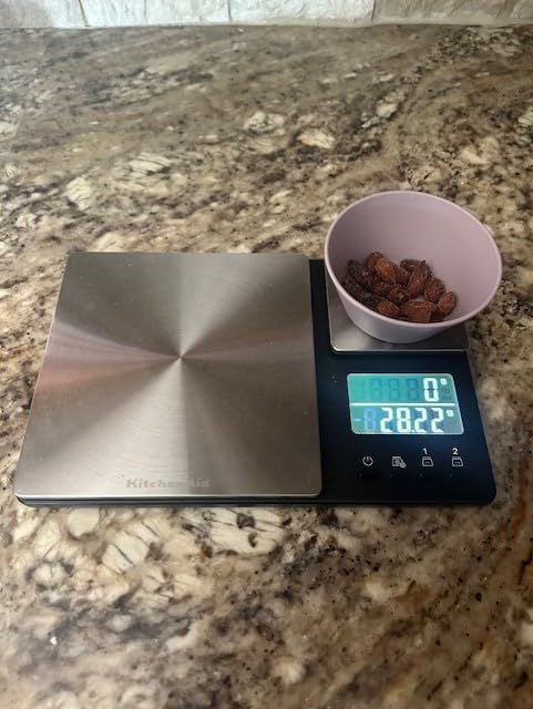 KitchenAid KQ909 Dual Platform Digital Kitchen and Food Scale, 11 pound capacity and Precision 16oz capacity, Black with Stainless Steel customer photo 1