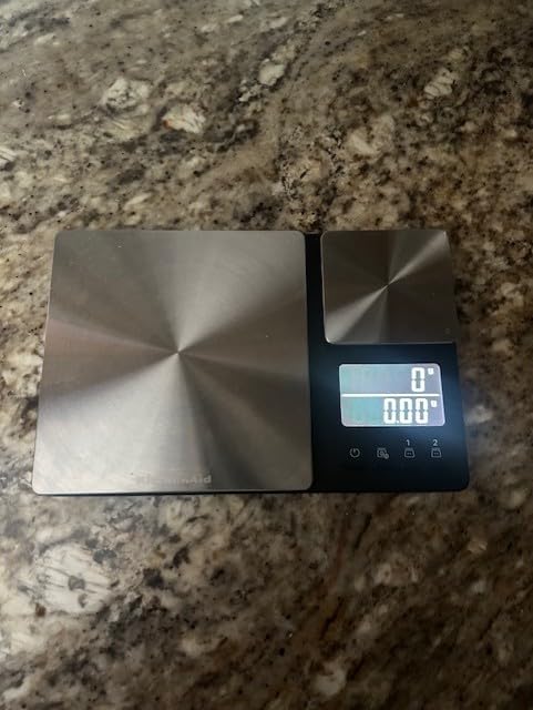 KitchenAid KQ909 Dual Platform Digital Kitchen and Food Scale, 11 pound capacity and Precision 16oz capacity, Black with Stainless Steel customer photo 2