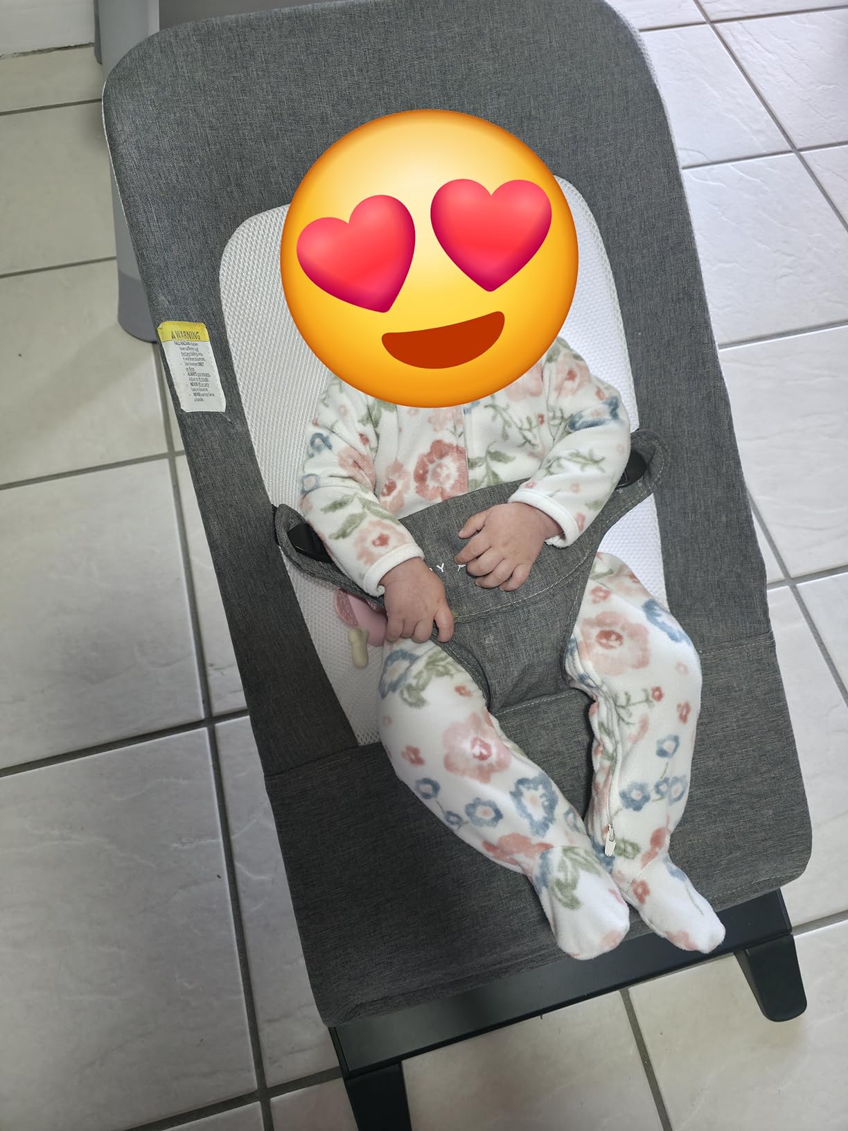 Baby Delight Alpine Deluxe Portable Bouncer | Infant | 0 - 6 months | Charcoal Tweed customer photo 2