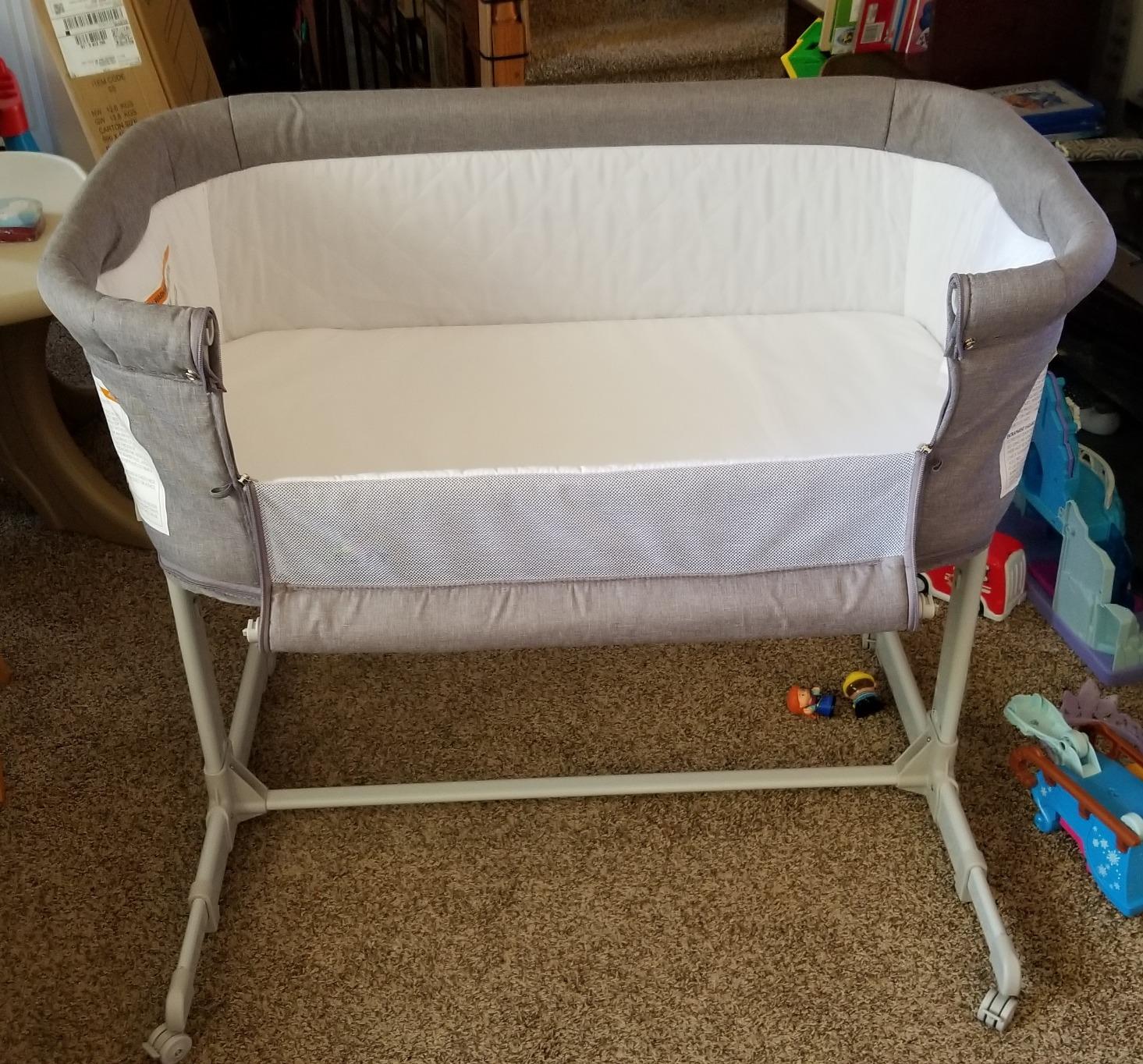 KoolerThings 3 in 1 Baby Bassinet, Bedside Sleeper, & Playpen, Easy Folding Portable Crib (Grey) customer photo 2
