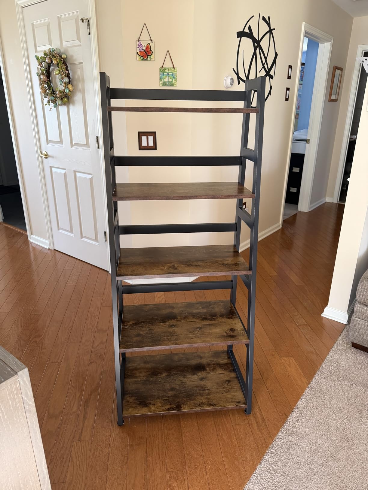 Tribesigns 5-Tier Bookshelf Industrial Bookcase, 5 Shelf Ladder Shelf Book Storage Shelf Organizer for Living Room, Home Office customer photo 1